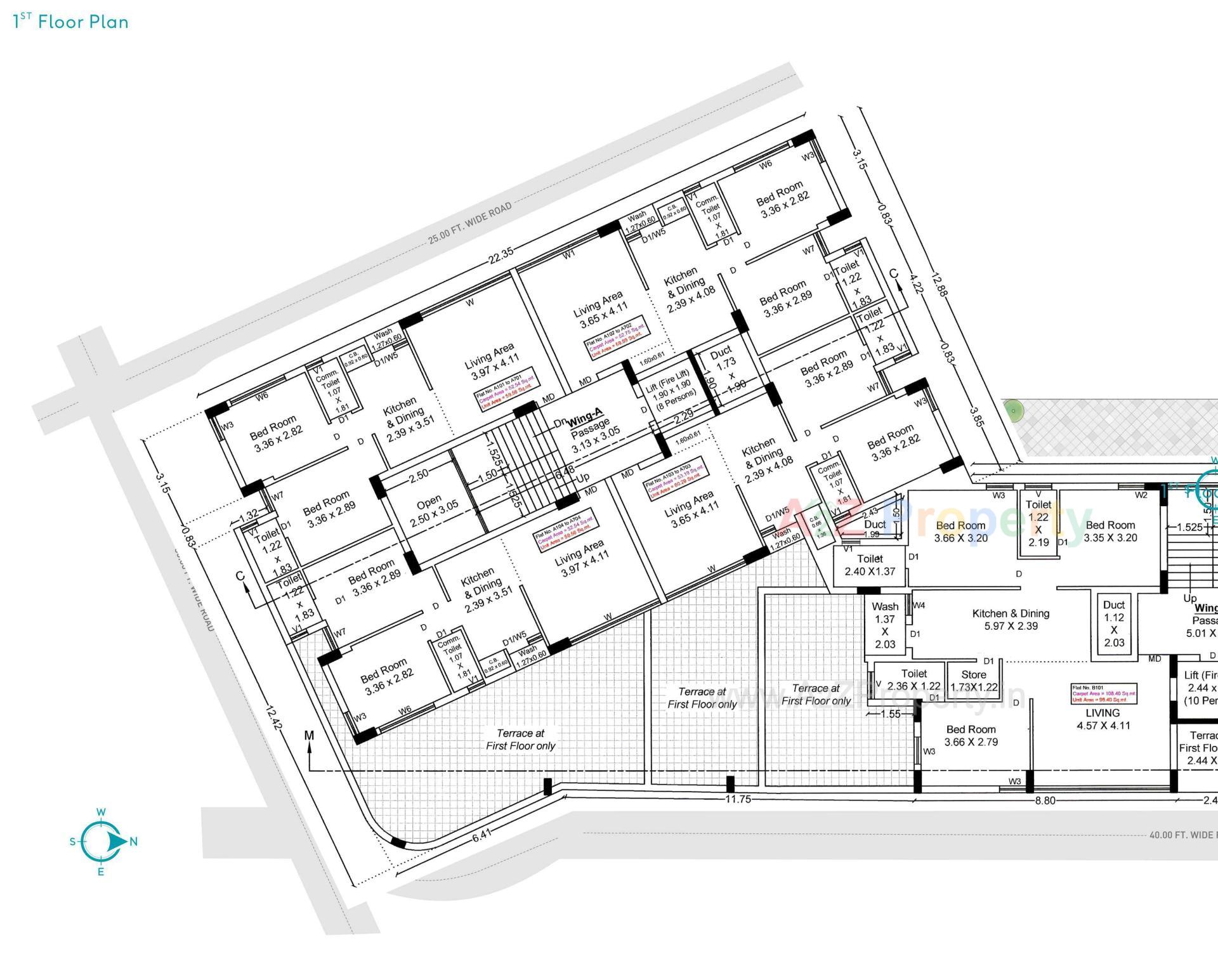 Layout of real estate project Sapphire Elegance located at Rajkot, Rajkot, Gujarat