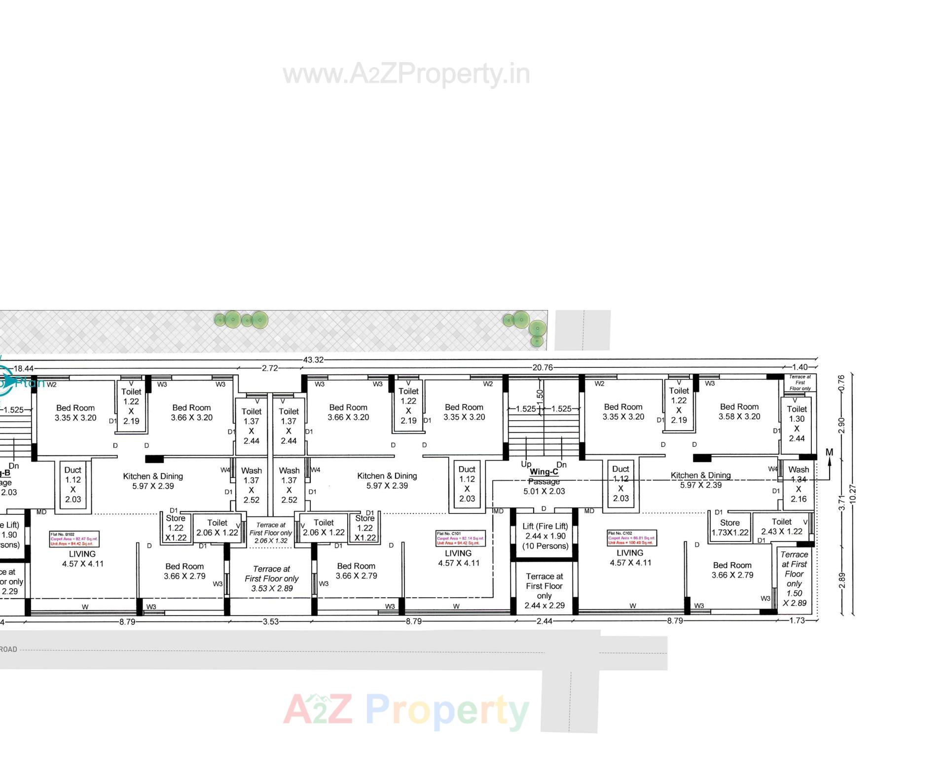 Layout of real estate project Sapphire Elegance located at Rajkot, Rajkot, Gujarat