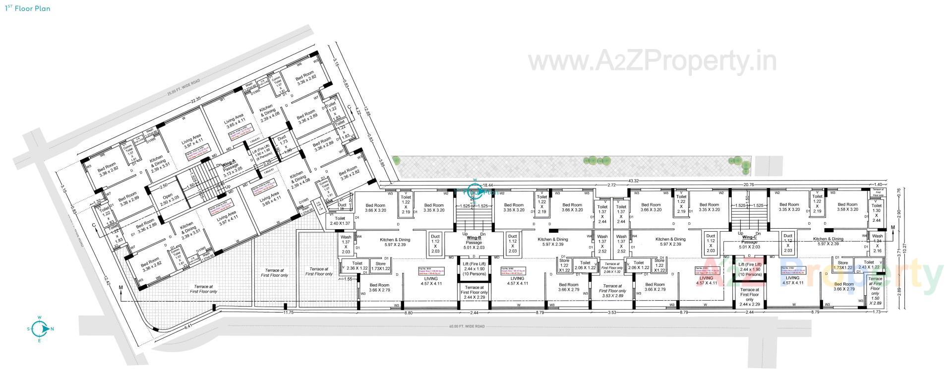 Layout of real estate project Sapphire Elegance located at Rajkot, Rajkot, Gujarat