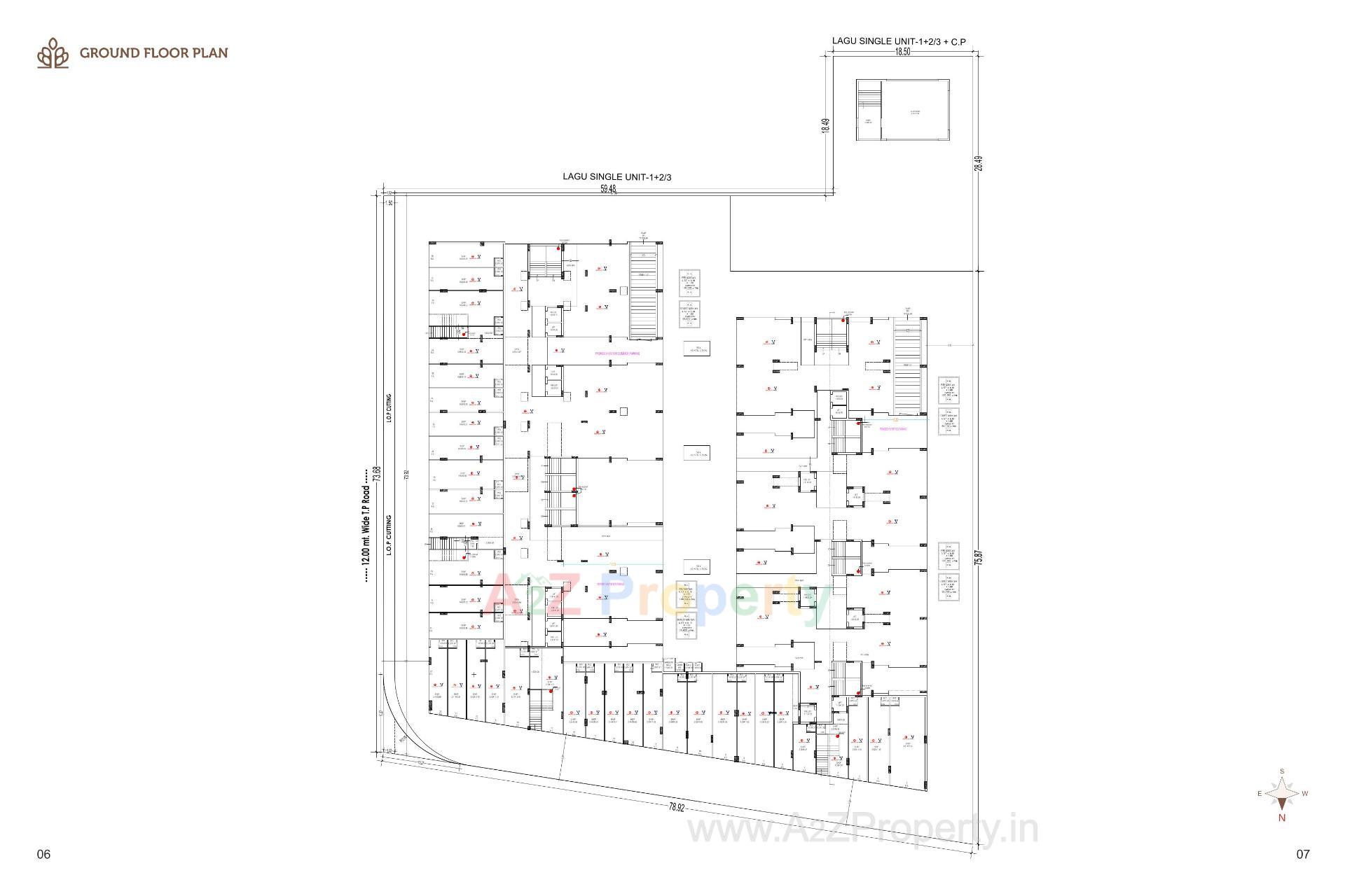 Layout of real estate project Sapphire Heights located at Rajkot, Rajkot, Gujarat