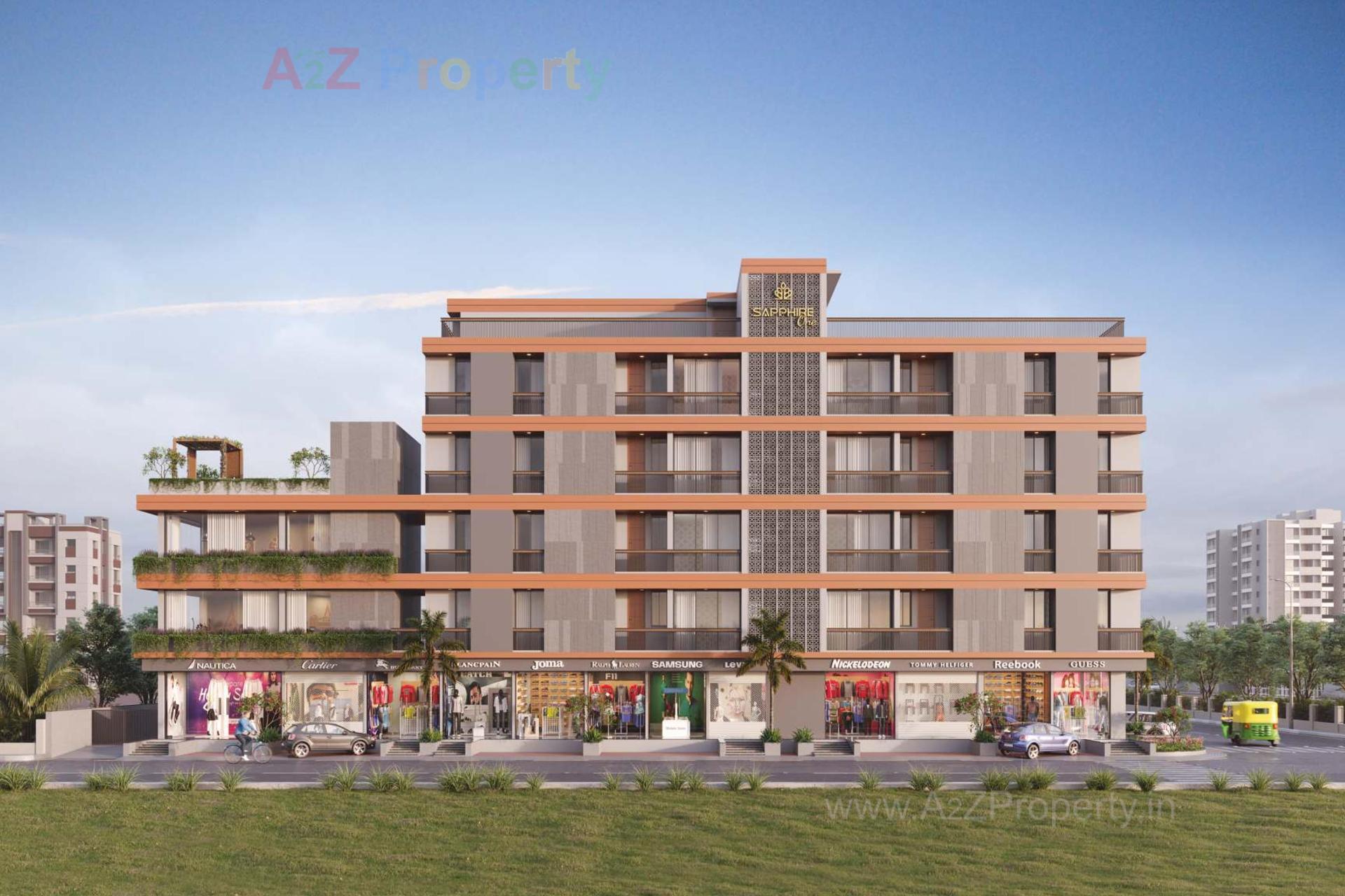 3D Elevation of real estate project Sapphire One located at Raiya, Rajkot, Gujarat
