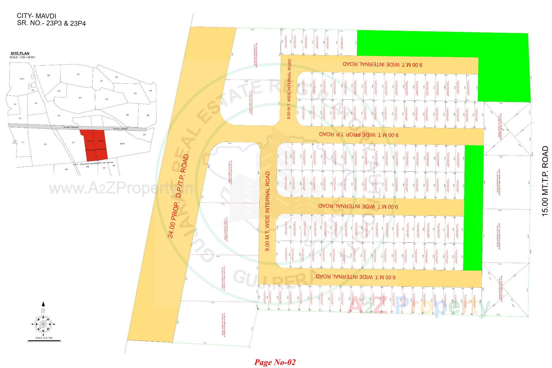 Layout of real estate project Sardar Park located at Mavdi, Rajkot, Gujarat