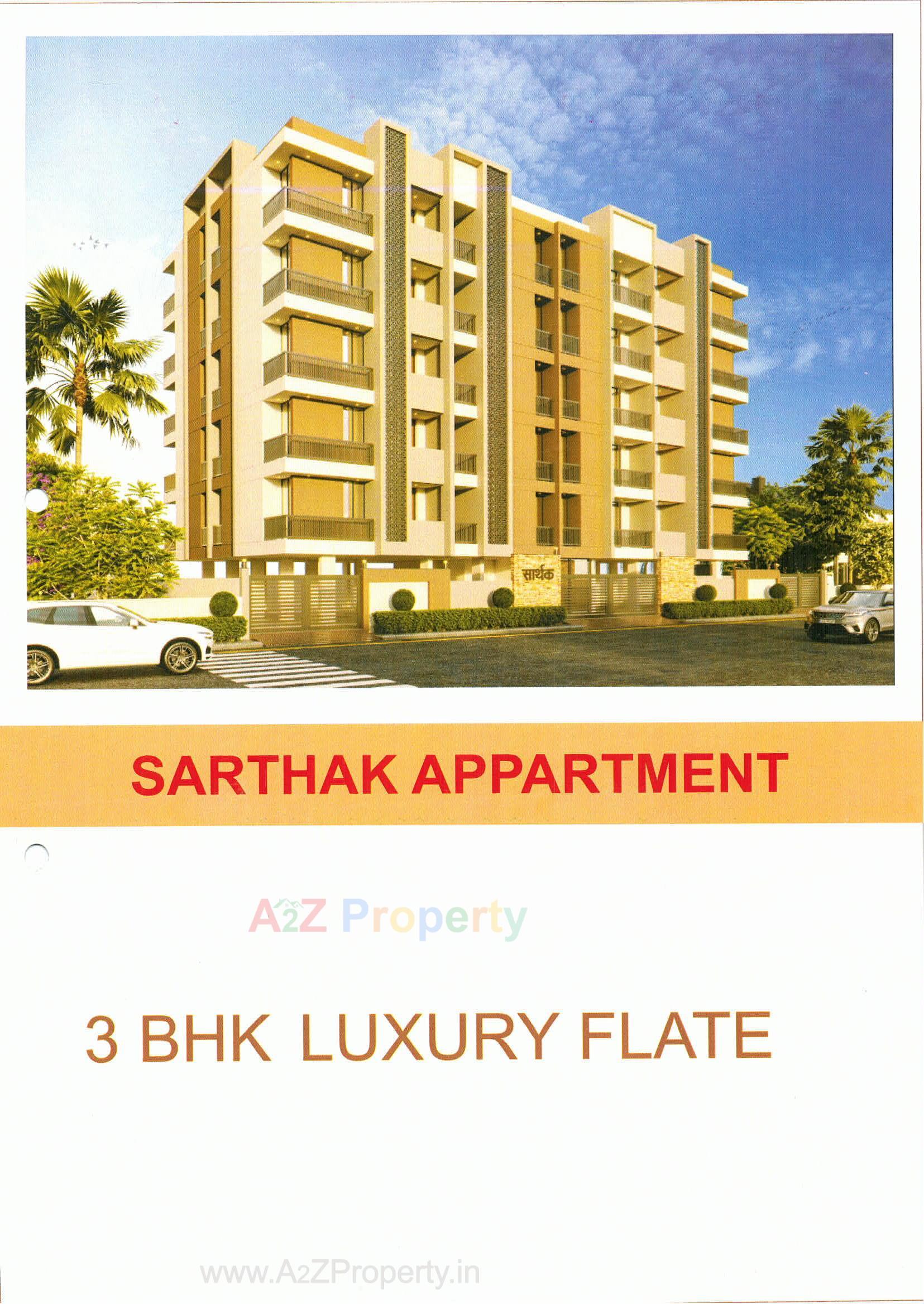 3D Elevation of real estate project Sarthak Appartment located at Raiya, Rajkot, Gujarat
