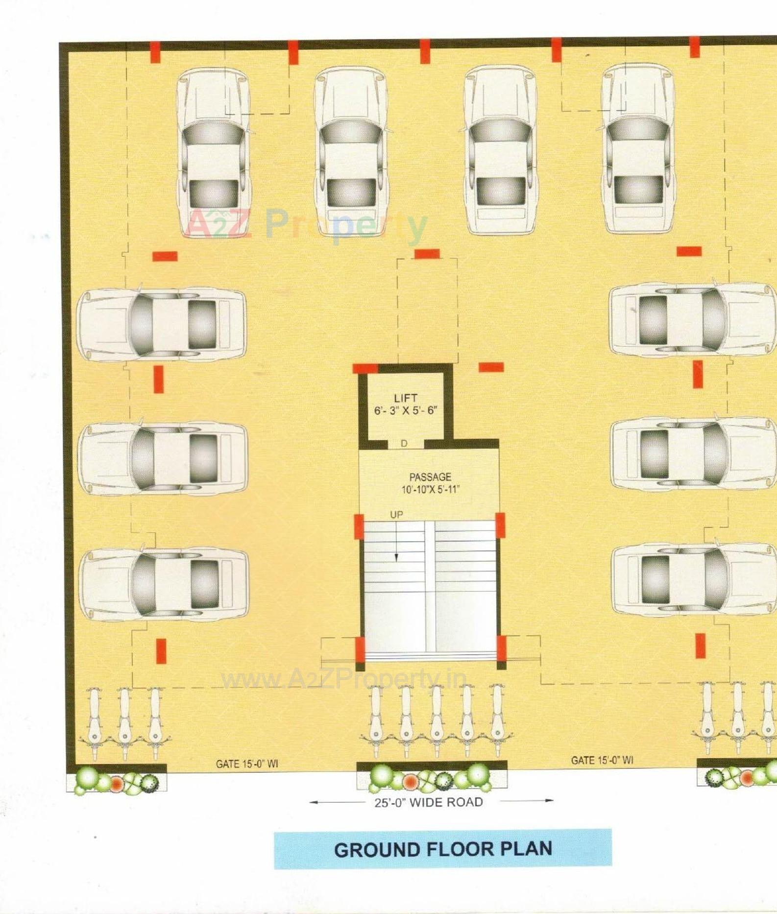 Layout of real estate project Sarvottam Avenue located at Mavdi, Rajkot, Gujarat
