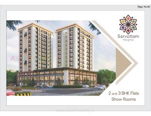 Elevation of real estate project Sarvottam Heights located at Kangashiyali, Rajkot, Gujarat
