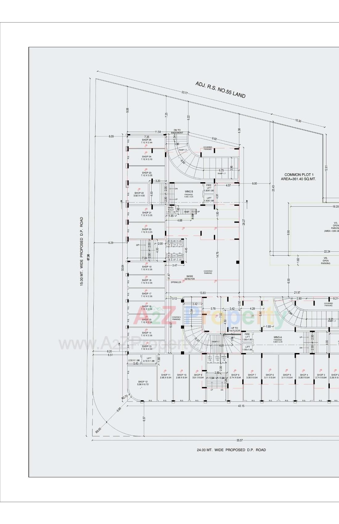 Layout of real estate project Sarvottam Heights located at Kangashiyali, Rajkot, Gujarat