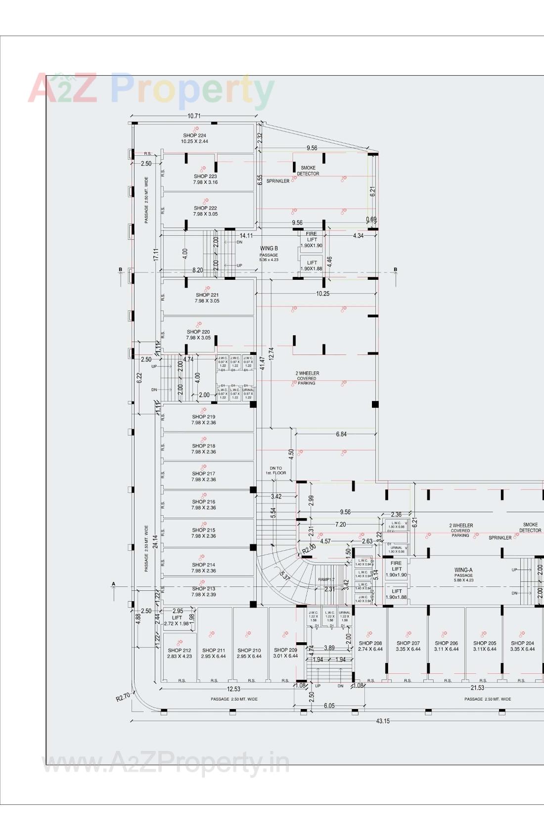Layout of real estate project Sarvottam Heights located at Kangashiyali, Rajkot, Gujarat