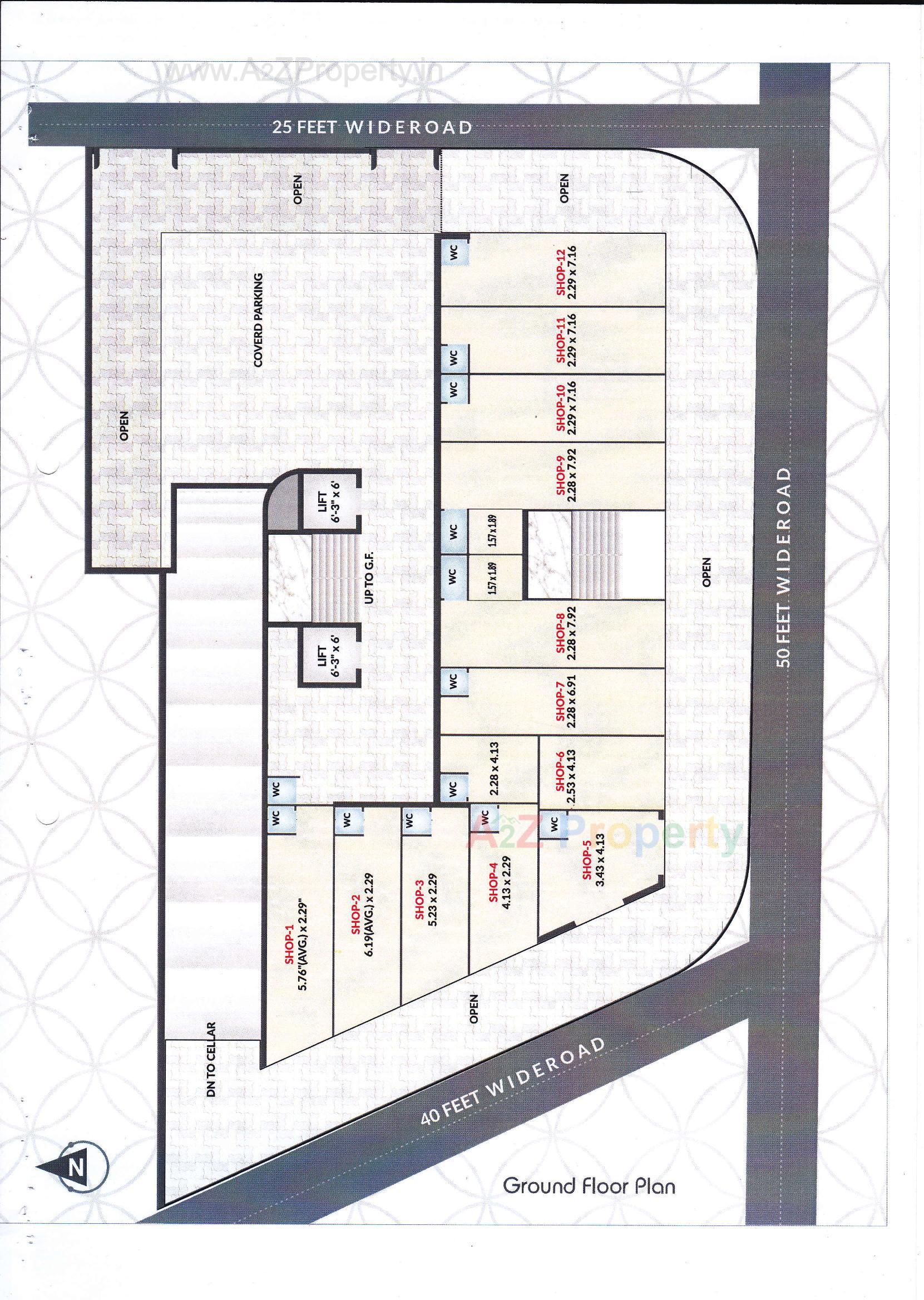 Layout of real estate project Sarvottam Palace located at Mavdi, Rajkot, Gujarat