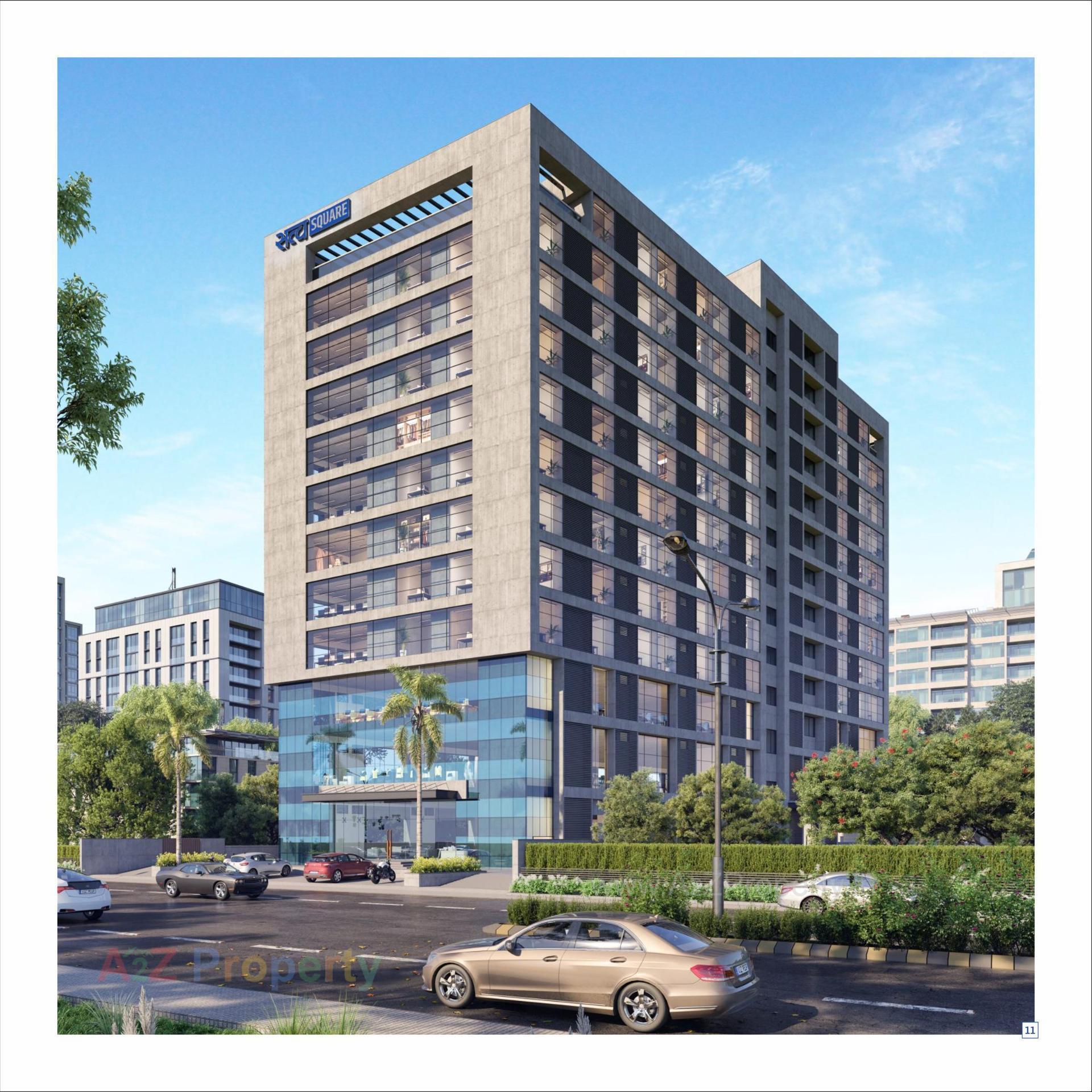 3D Elevation of real estate project Sattva Square located at Nanamava, Rajkot, Gujarat