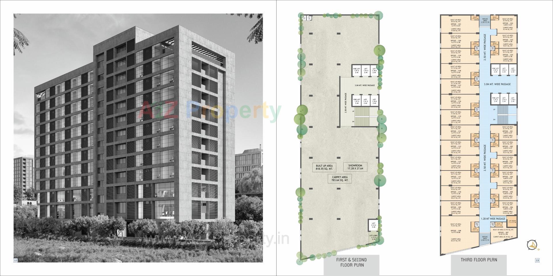 Layout of real estate project Sattva Square located at Nanamava, Rajkot, Gujarat
