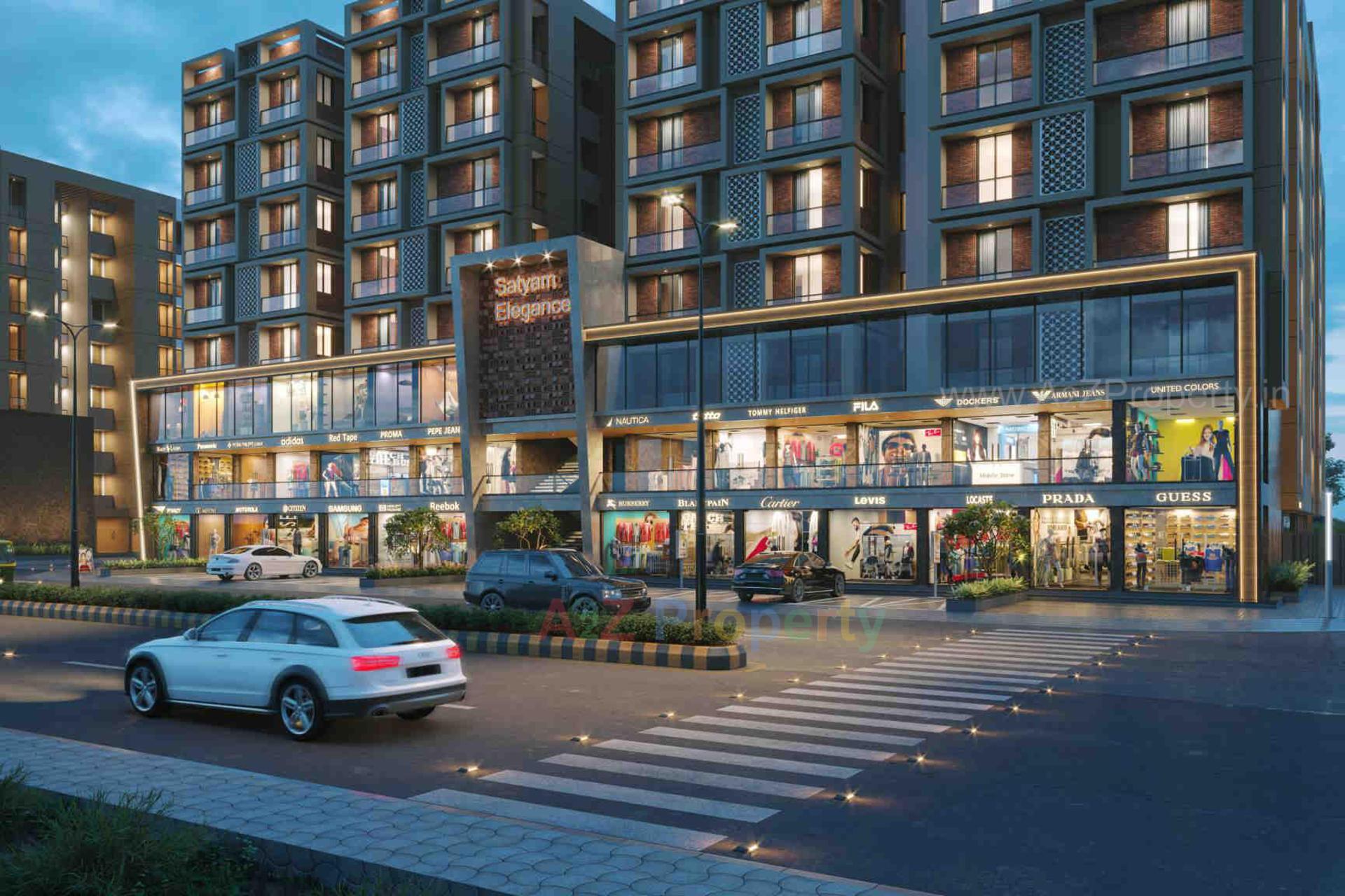 3D Elevation of real estate project Satyam Elegance located at Rajkot, Rajkot, Gujarat