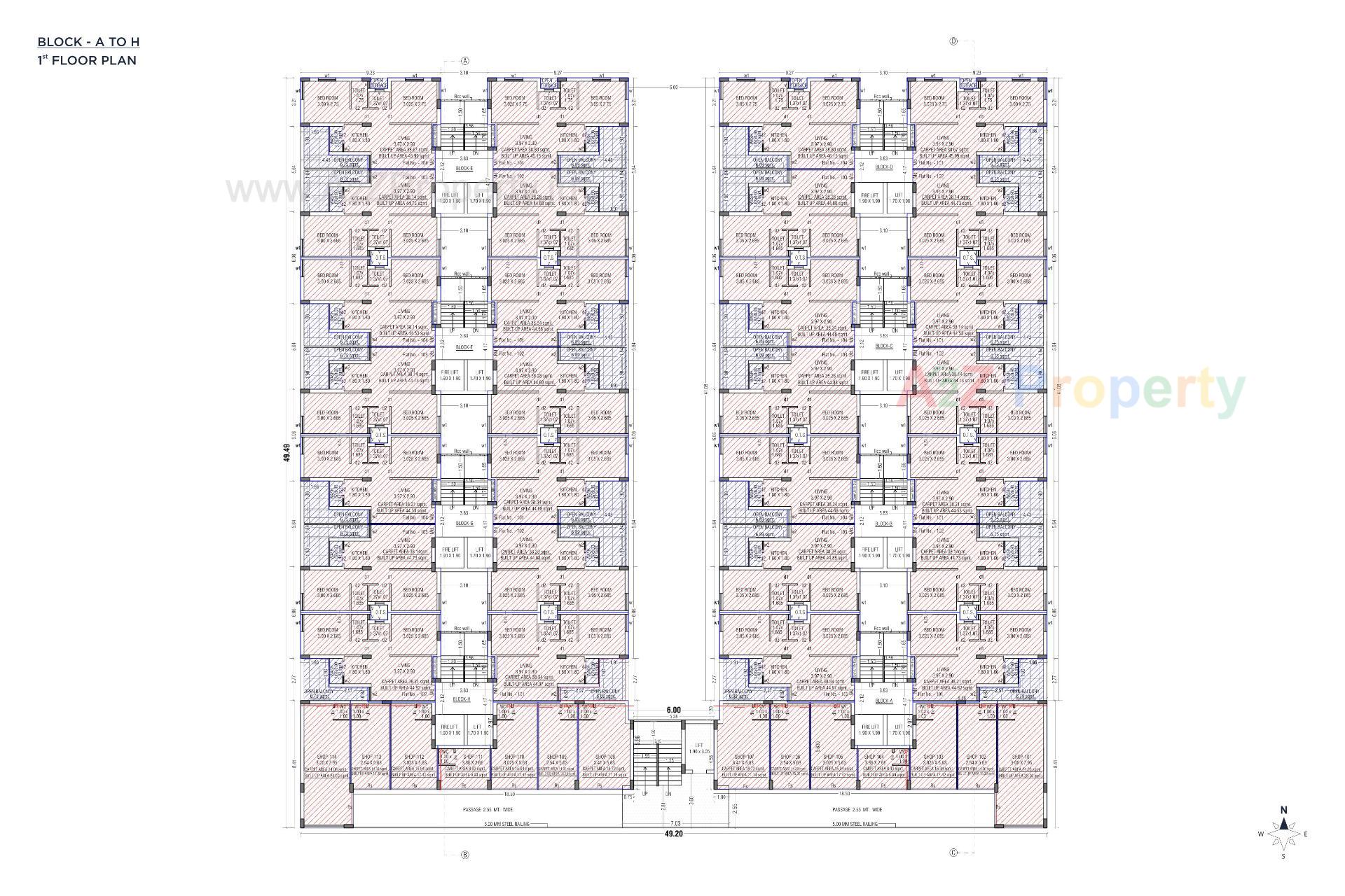Layout of real estate project Satyam Elegance located at Rajkot, Rajkot, Gujarat
