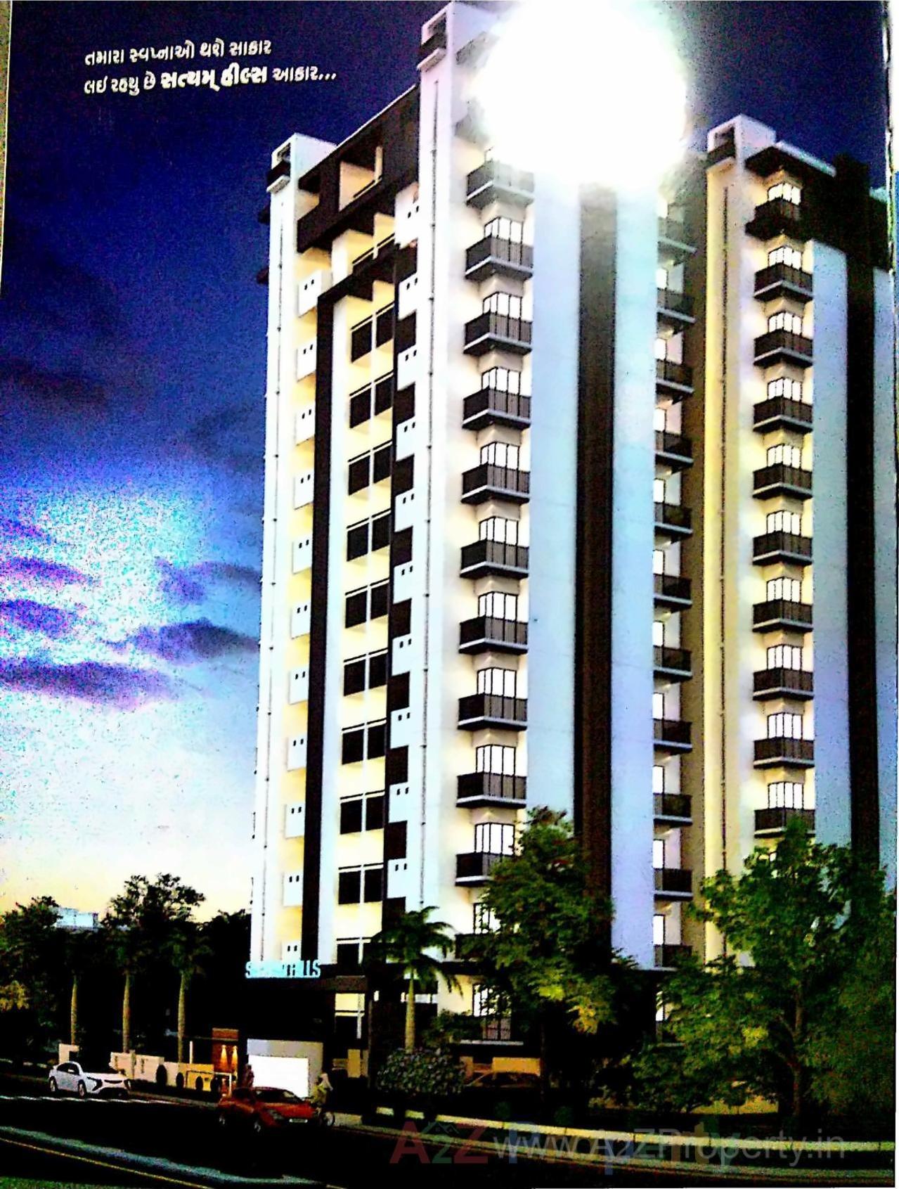 3D Elevation of real estate project Satyam Hills located at Vavadi, Rajkot, Gujarat