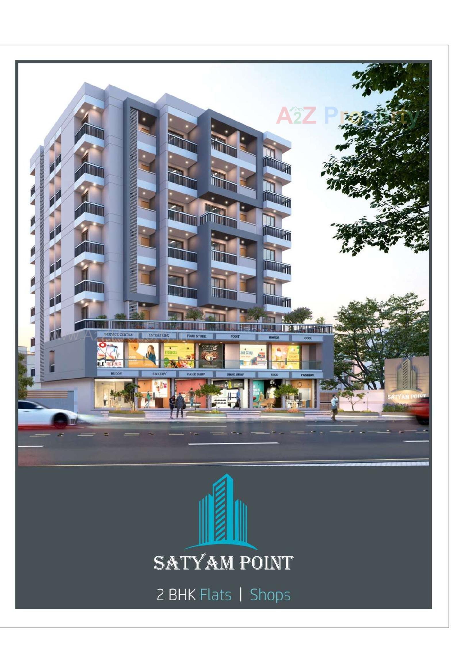 3D Elevation of real estate project Satyam Point located at Mavdi, Rajkot, Gujarat
