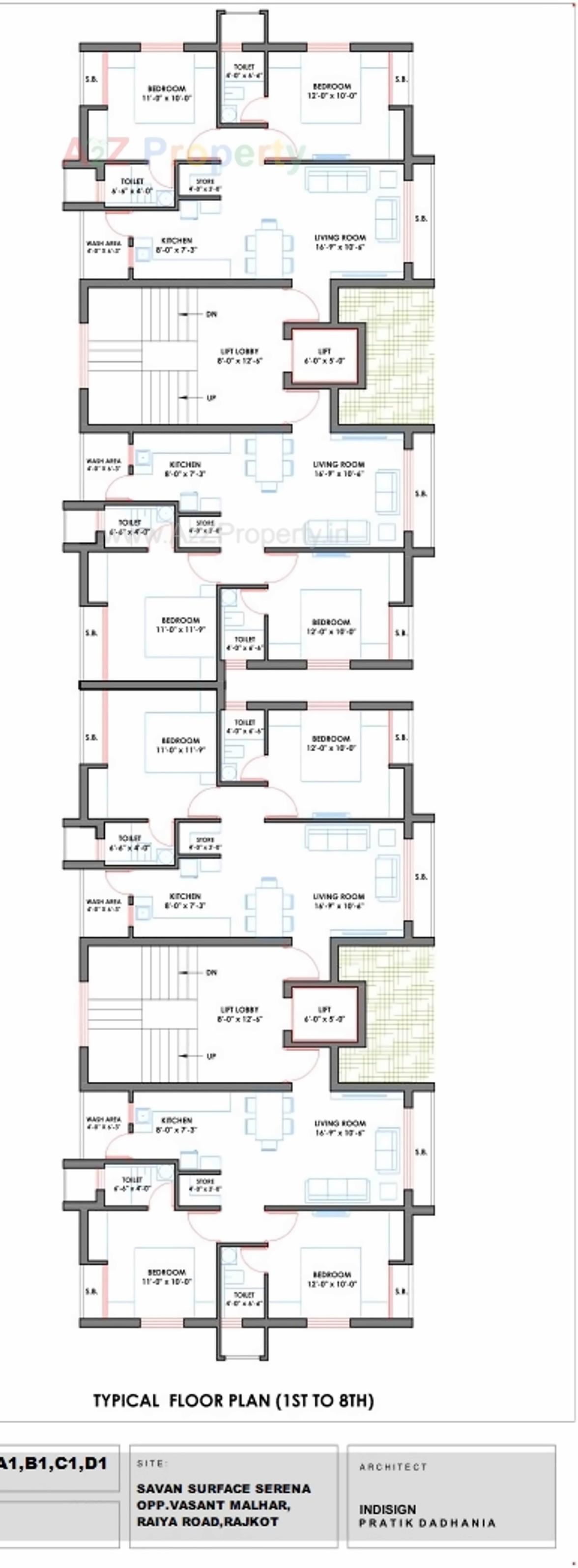 Layout of real estate project Savan Surface Serena located at Raiya, Rajkot, Gujarat