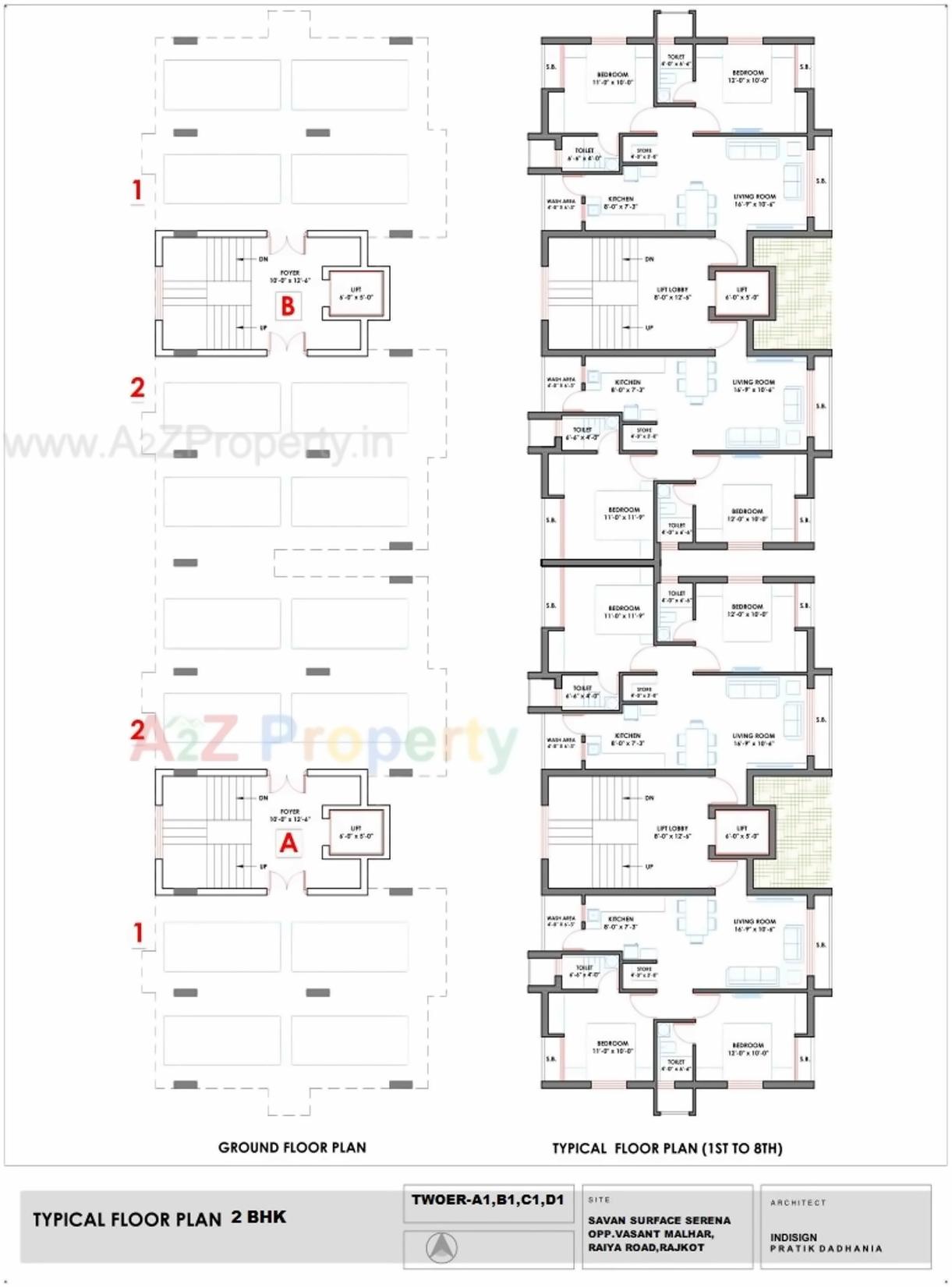 Layout of real estate project Savan Surface Serena located at Raiya, Rajkot, Gujarat