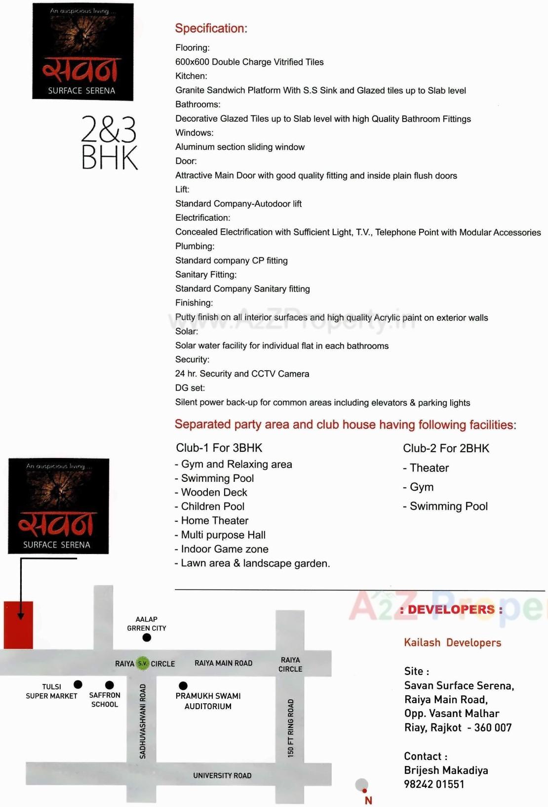  of real estate project Savan Surface Serena located at Raiya, Rajkot, Gujarat