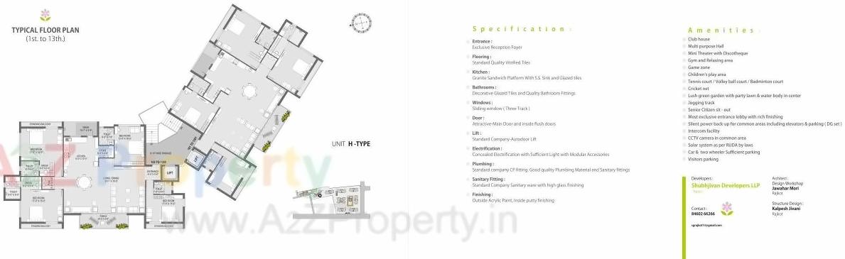 Layout of real estate project Serenity Garden located at Rajkot, Rajkot, Gujarat