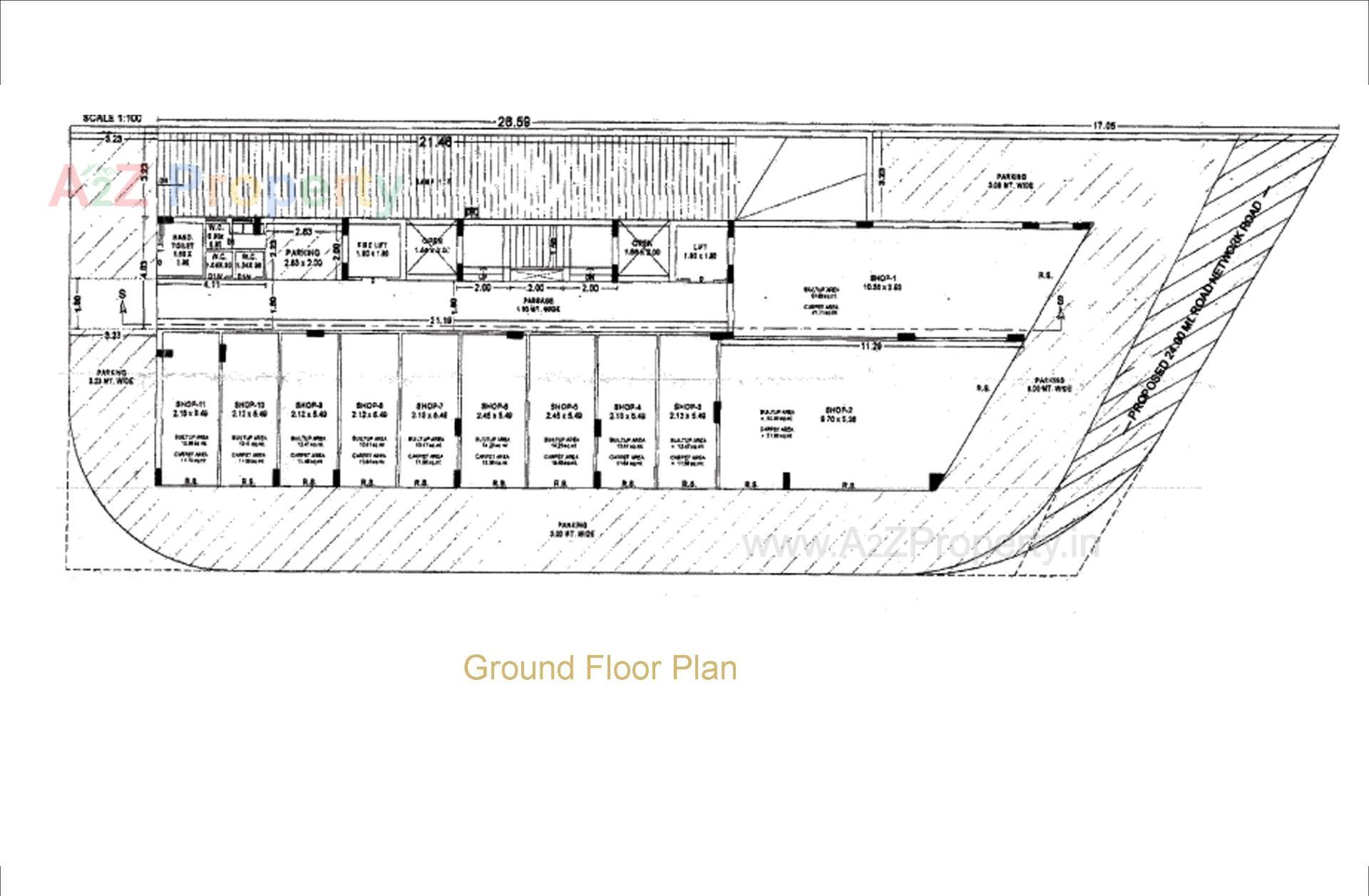 Layout of real estate project Shagun Avenue located at Rajkot, Rajkot, Gujarat