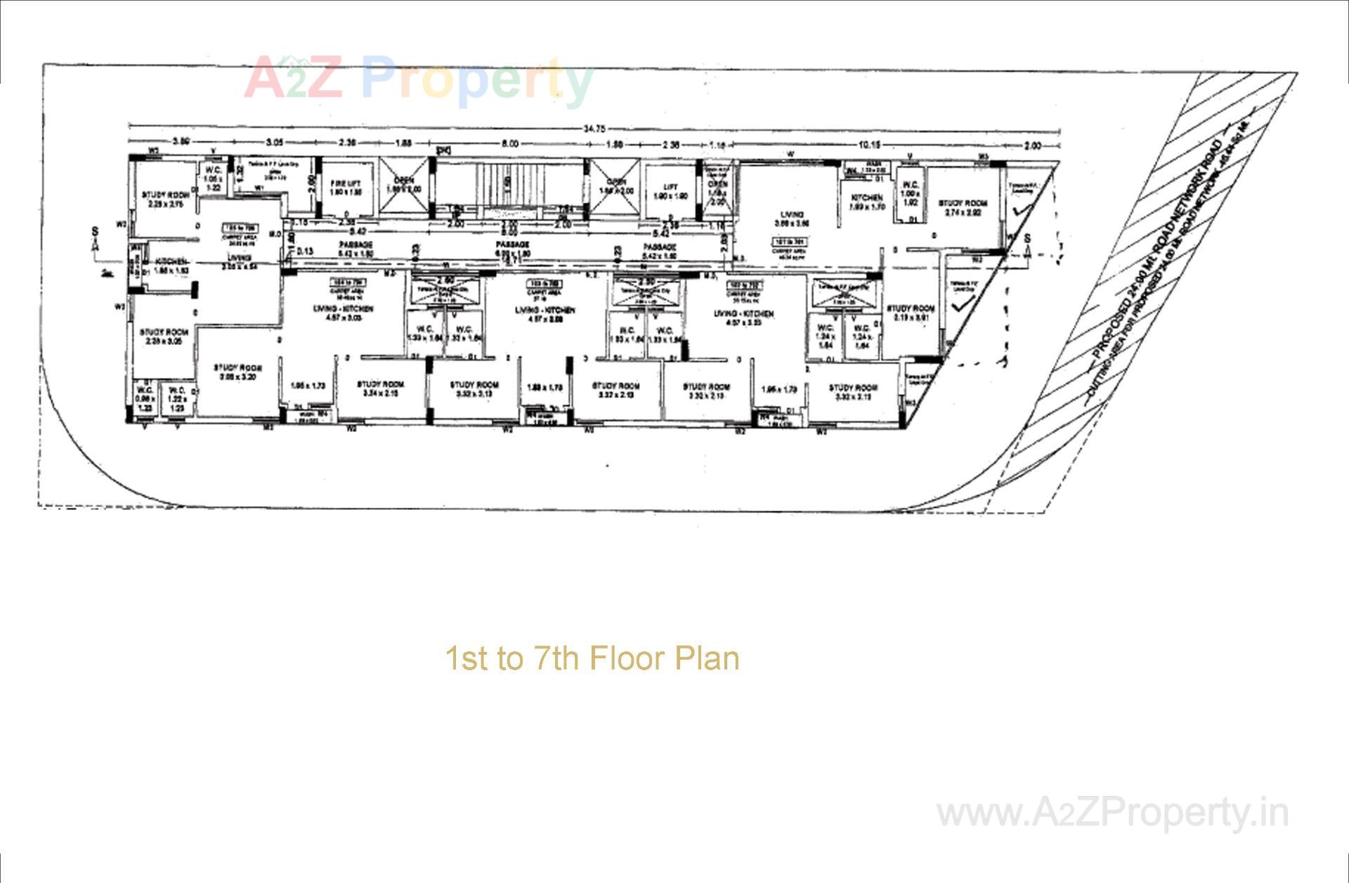 Layout of real estate project Shagun Avenue located at Rajkot, Rajkot, Gujarat