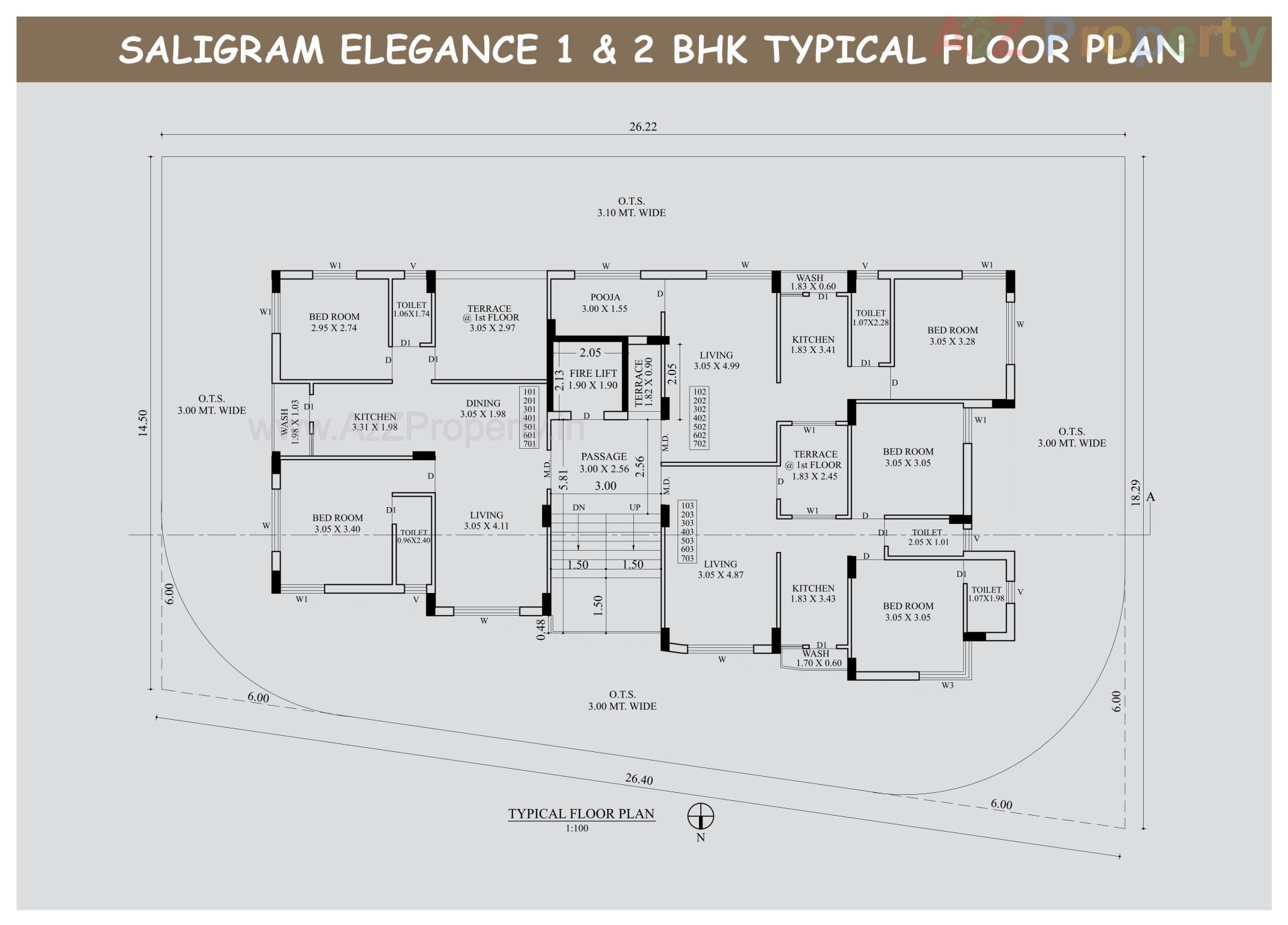 Layout of real estate project Shaligram Elegance located at Mavdi, Rajkot, Gujarat