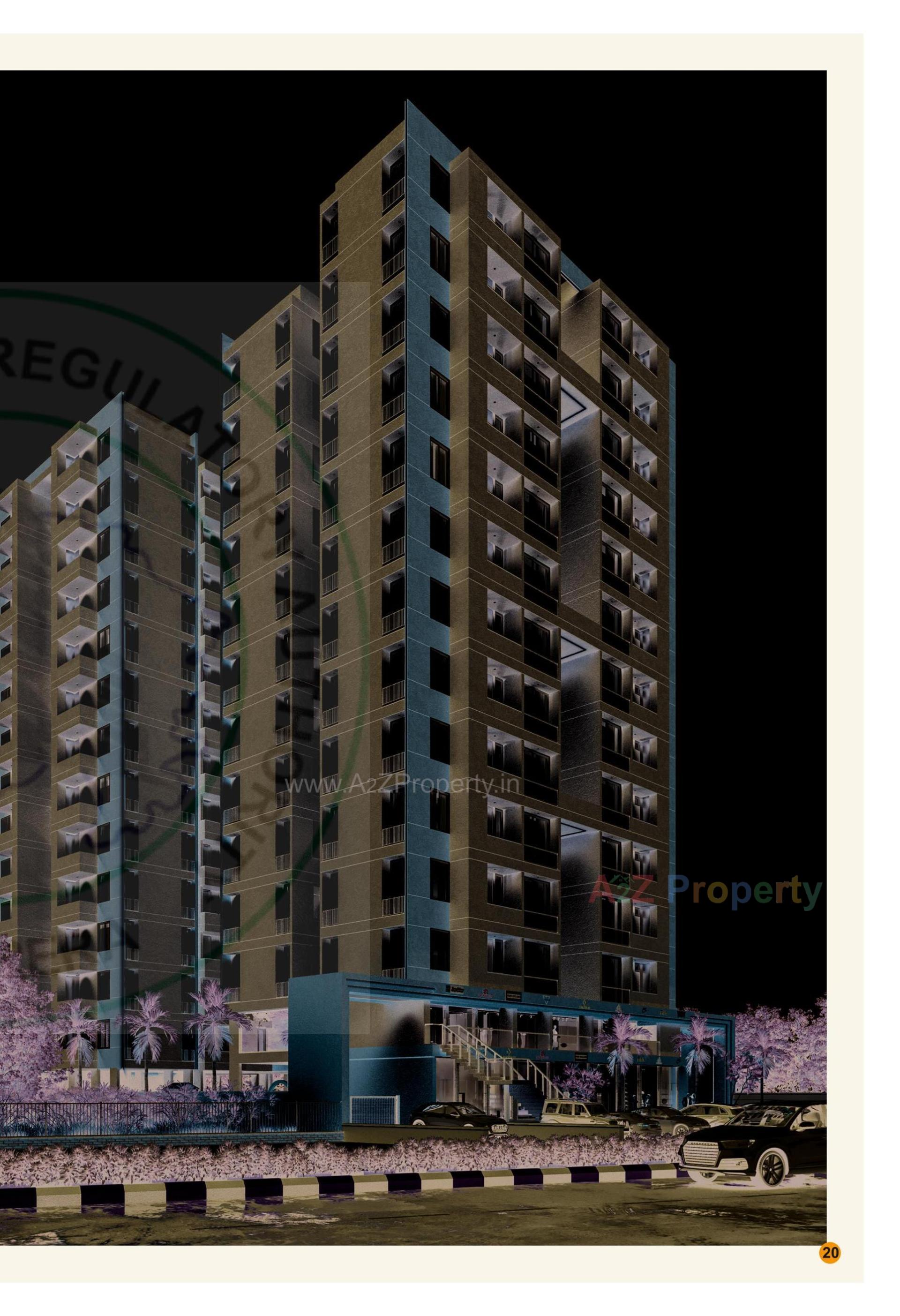 3D Elevation of real estate project Shaligram Heights located at Rajkot, Rajkot, Gujarat