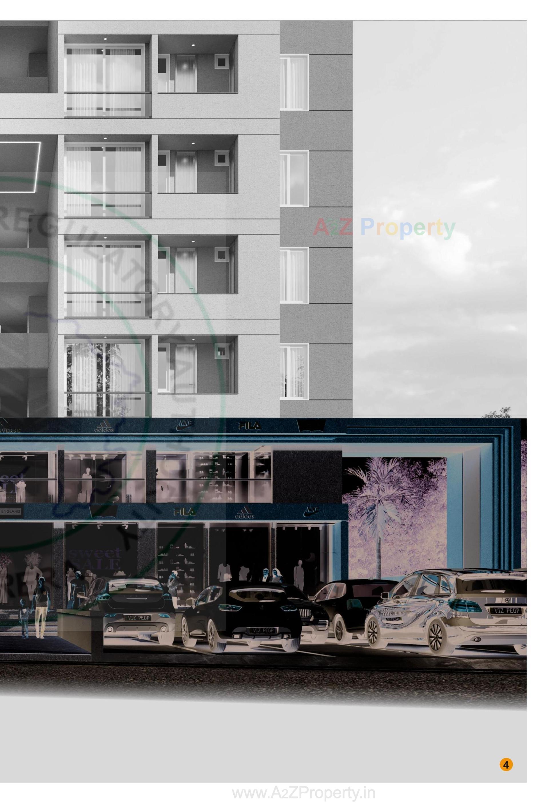 3D Elevation of real estate project Shaligram Heights located at Rajkot, Rajkot, Gujarat