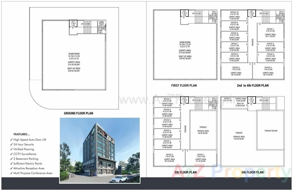 Layout of real estate project Shanti Arcade located at Rajkot, Rajkot, Gujarat