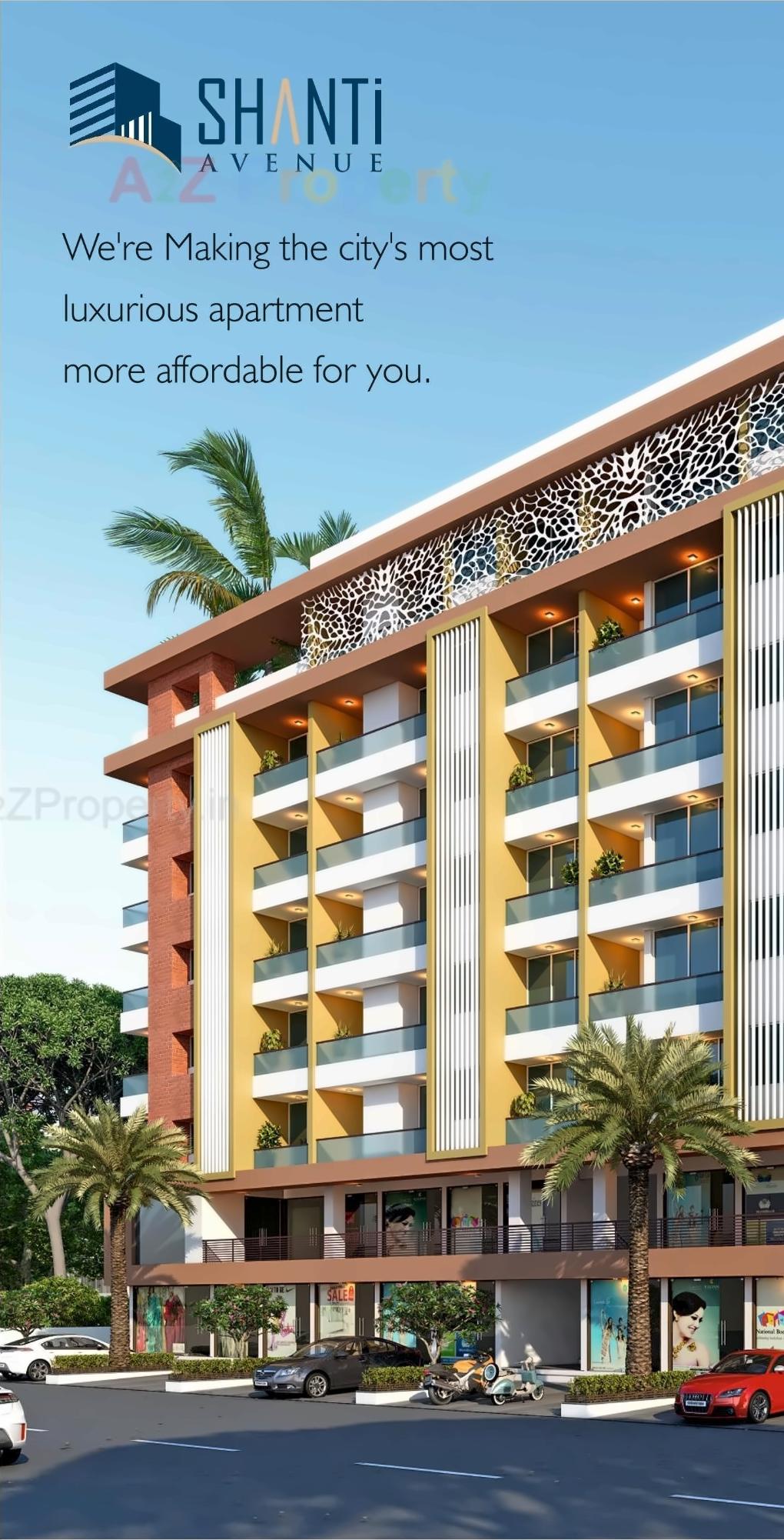 3D Elevation of real estate project Shanti Avenue located at Rajkot, Rajkot, Gujarat
