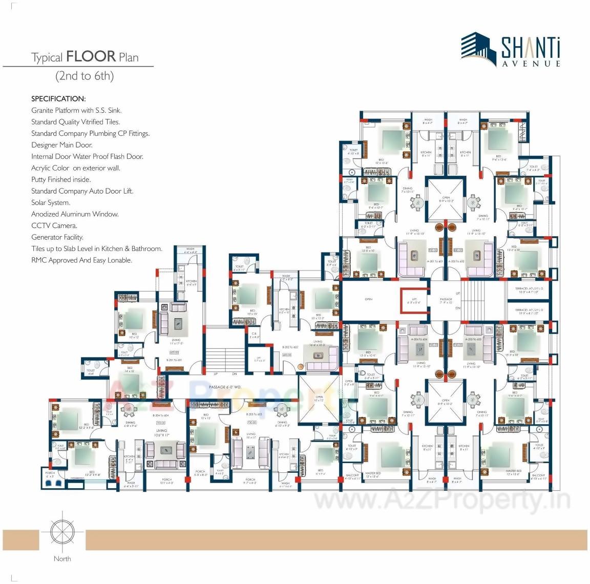 Layout of real estate project Shanti Avenue located at Rajkot, Rajkot, Gujarat