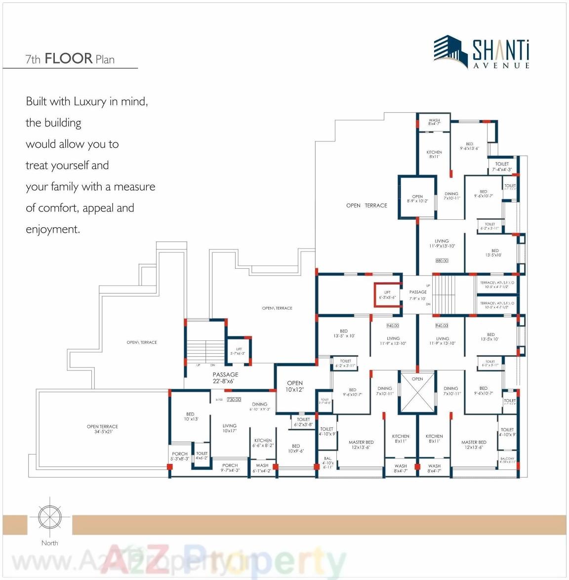 Layout of real estate project Shanti Avenue located at Rajkot, Rajkot, Gujarat