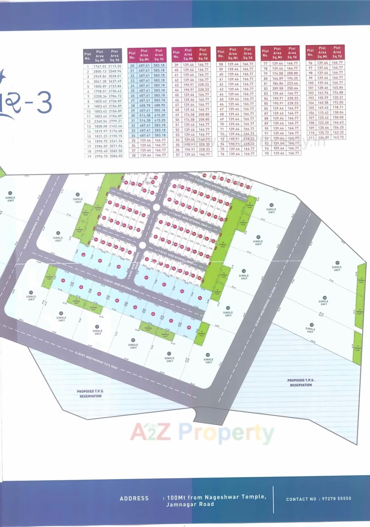Layout of real estate project Shanti Nagar located at Madhapar, Rajkot, Gujarat