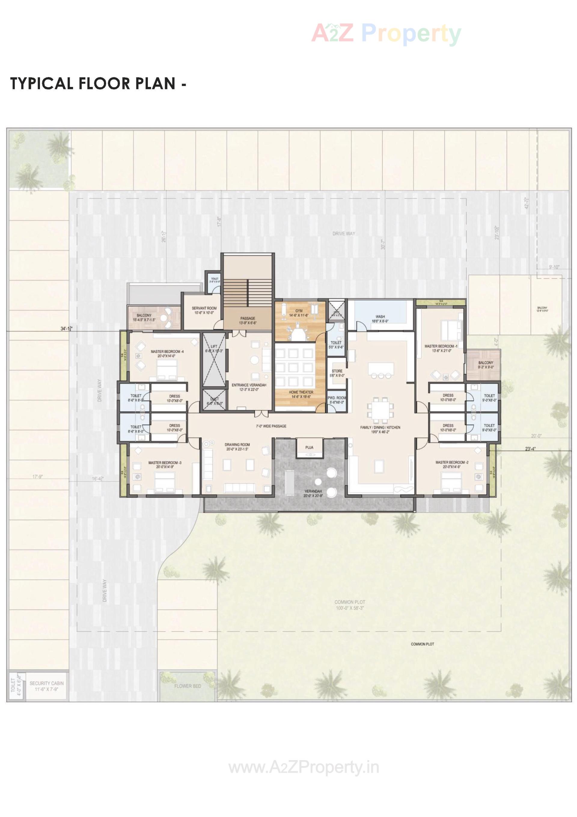 Layout of real estate project Shantiniketan Auram Elevate located at Vajdi-virda, Rajkot, Gujarat