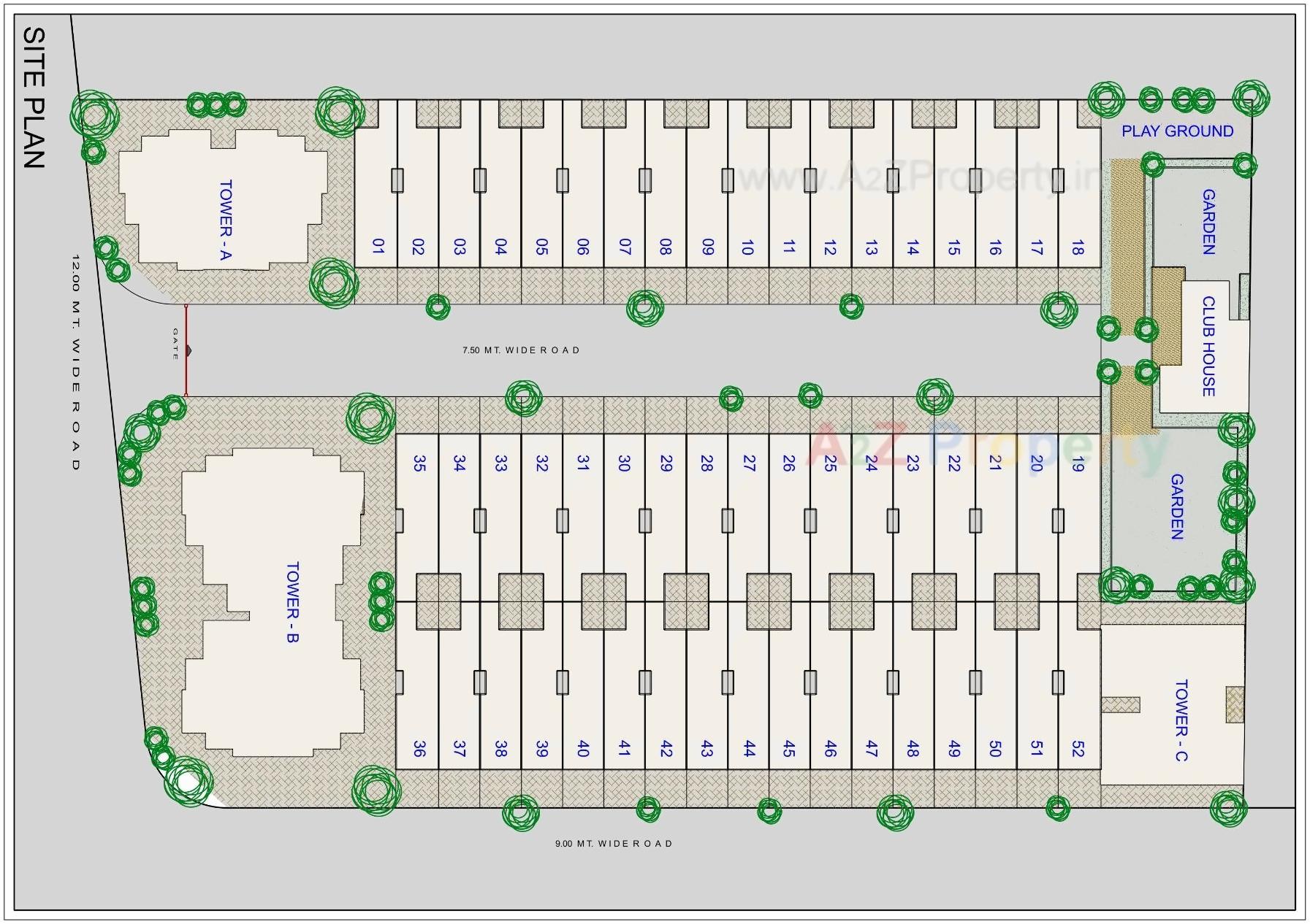 Layout of real estate project Shantivan Residency located at Rajkot, Rajkot, Gujarat