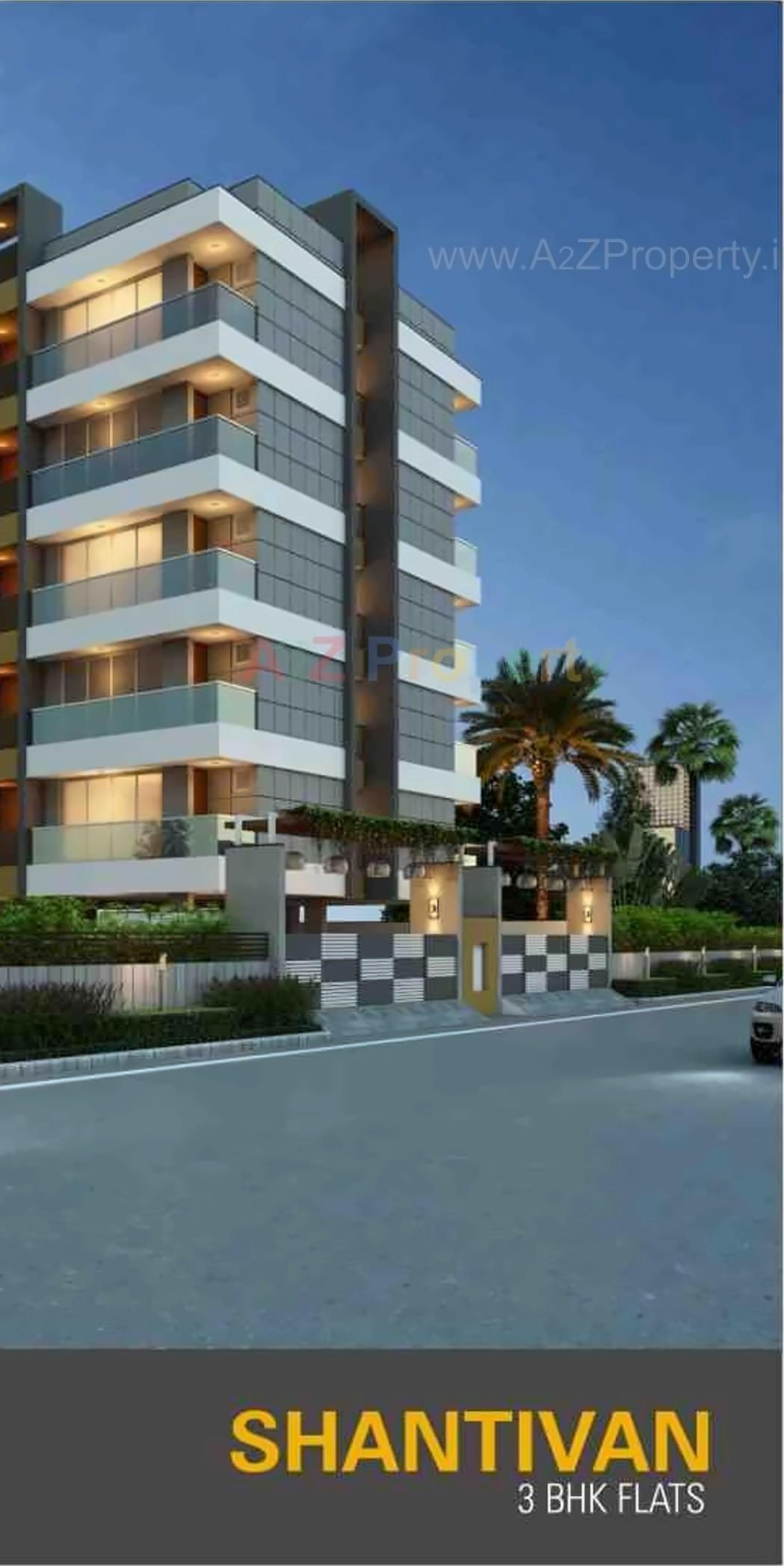 3D Elevation of real estate project Shantivan located at Mavdi, Rajkot, Gujarat
