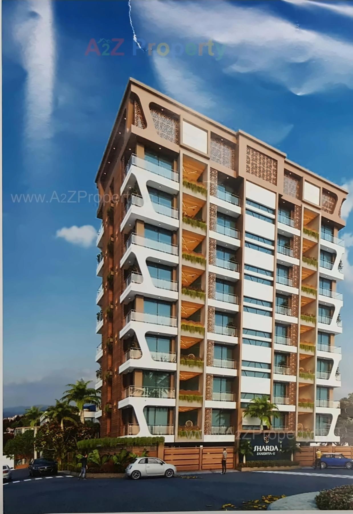 3D Elevation of real estate project Sharda Sanidhya Ii located at Madhapar, Rajkot, Gujarat