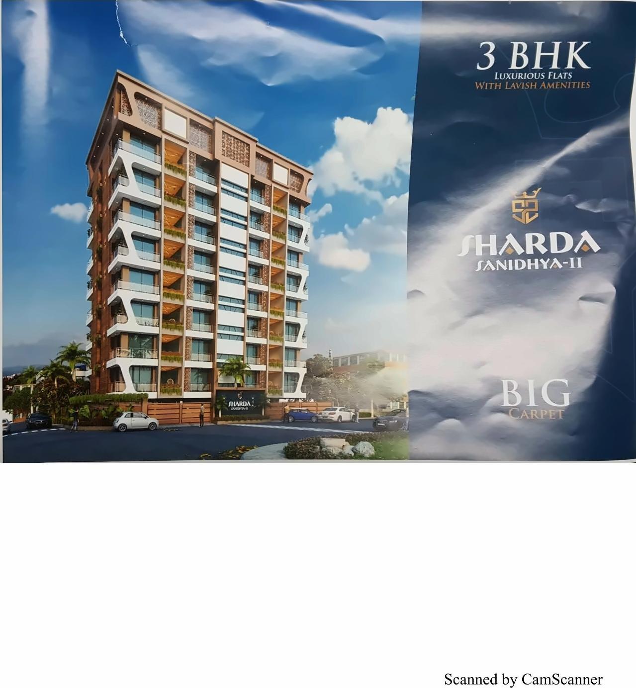 3D Elevation of real estate project Sharda Sanidhya Ii located at Madhapar, Rajkot, Gujarat