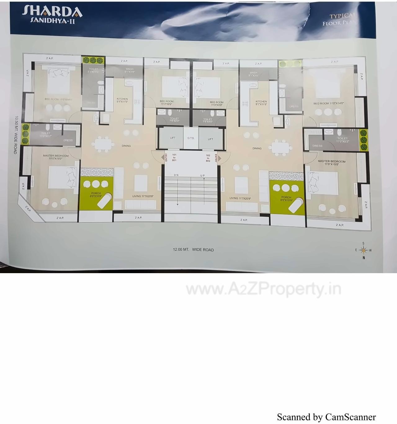 Layout of real estate project Sharda Sanidhya Ii located at Madhapar, Rajkot, Gujarat