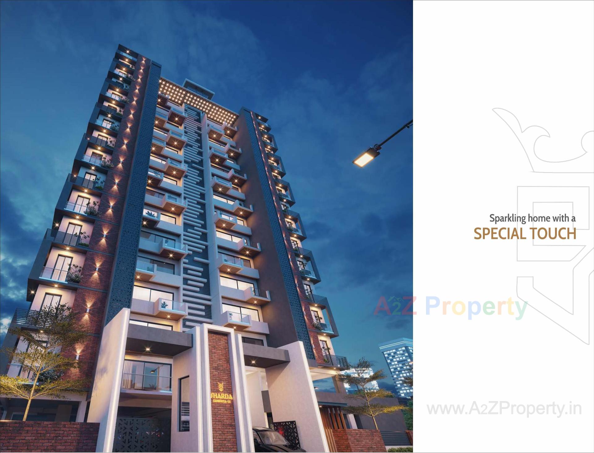 3D Elevation of real estate project Sharda Sanidhya located at Ronki, Rajkot, Gujarat