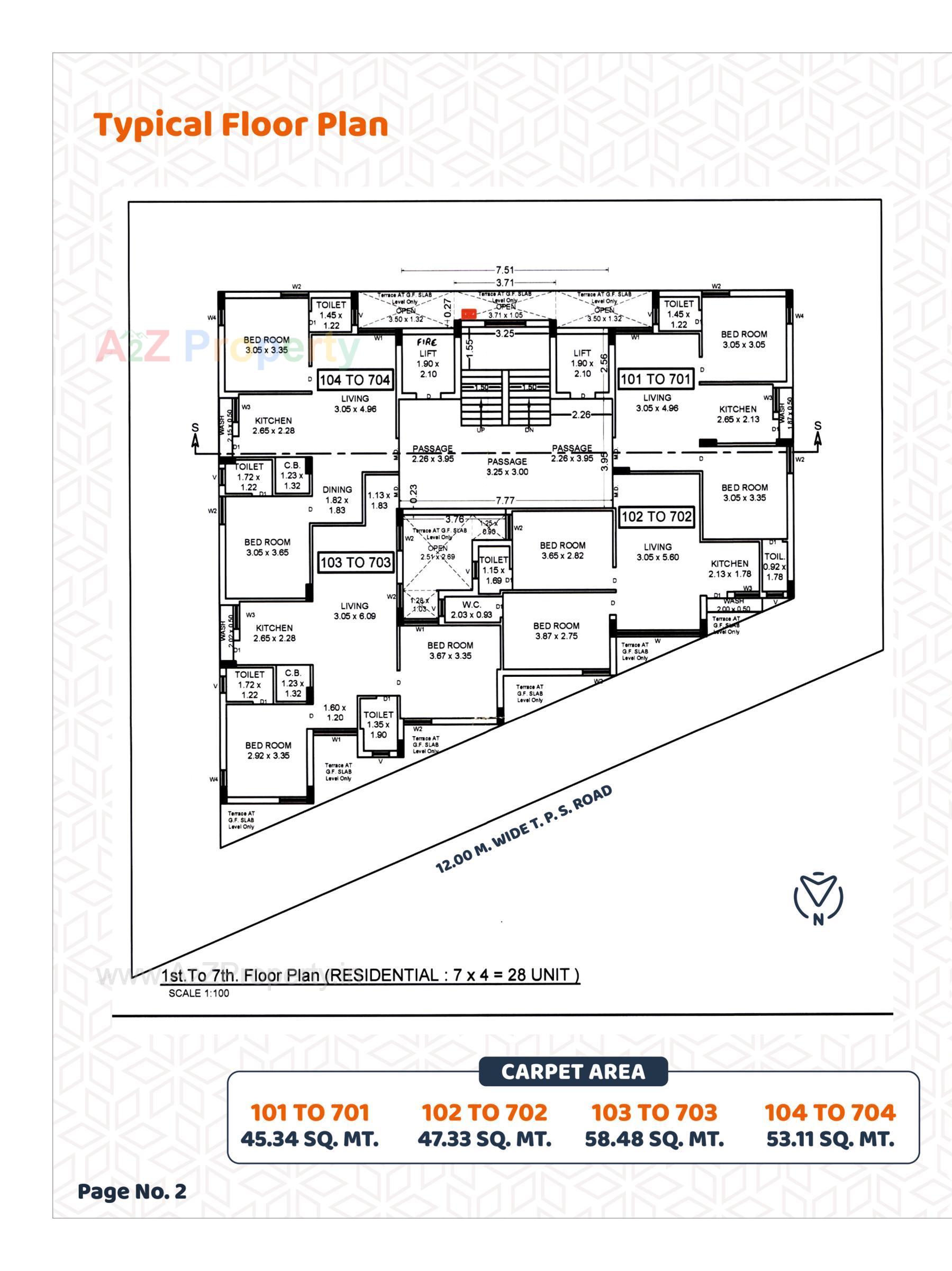 Layout of real estate project Shashwat Prabhuvan located at Rajkot, Rajkot, Gujarat