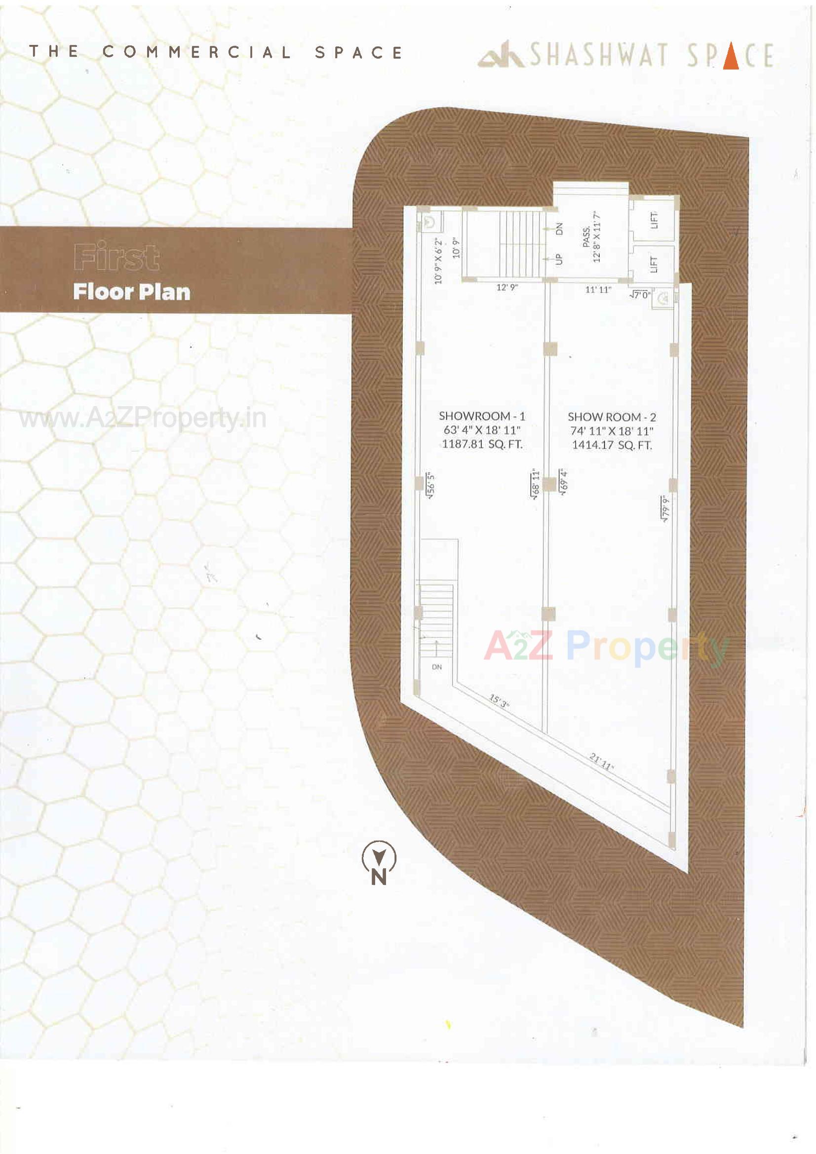 Layout of real estate project Shashwat Space located at Nanamava, Rajkot, Gujarat