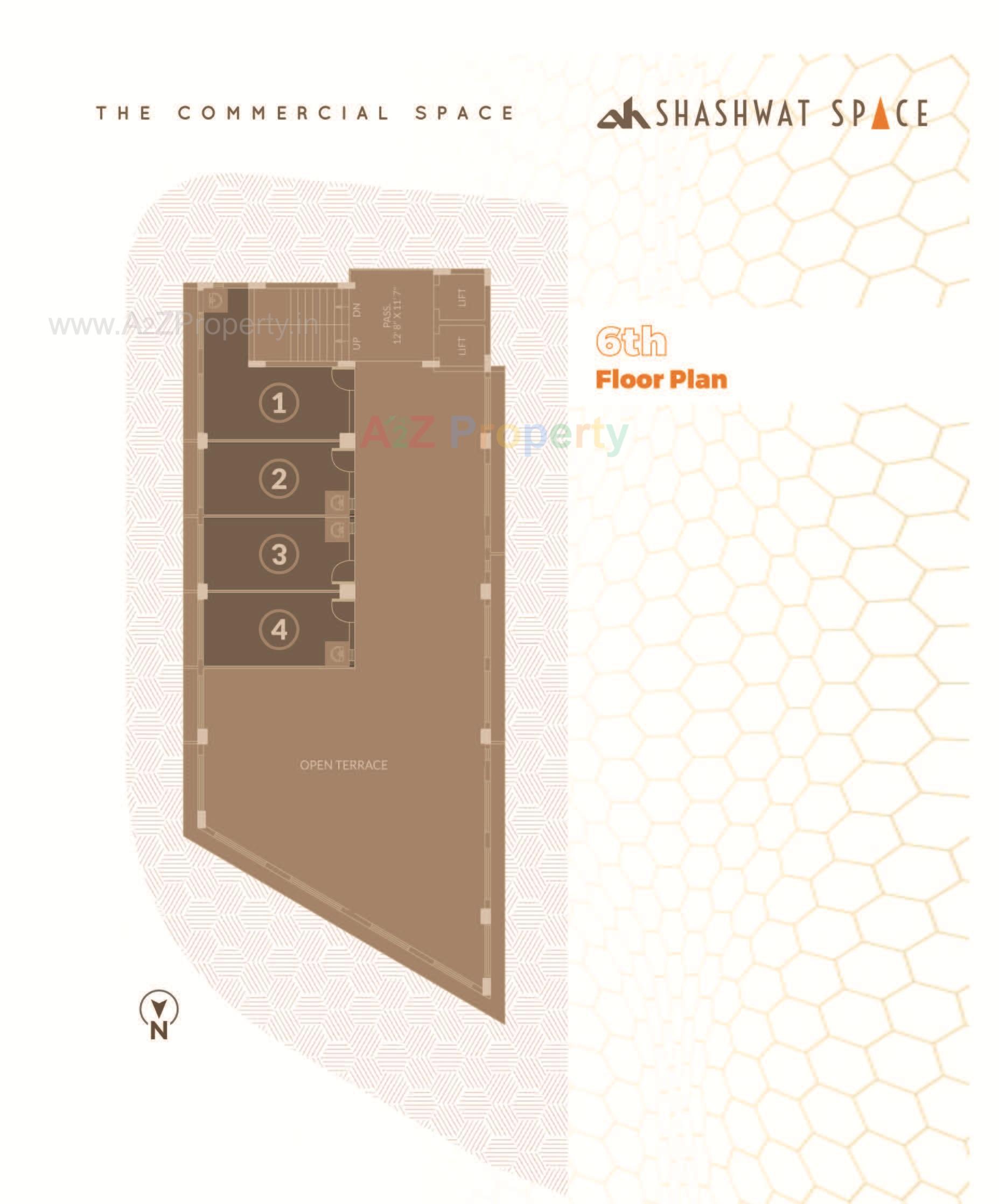 Layout of real estate project Shashwat Space located at Nanamava, Rajkot, Gujarat