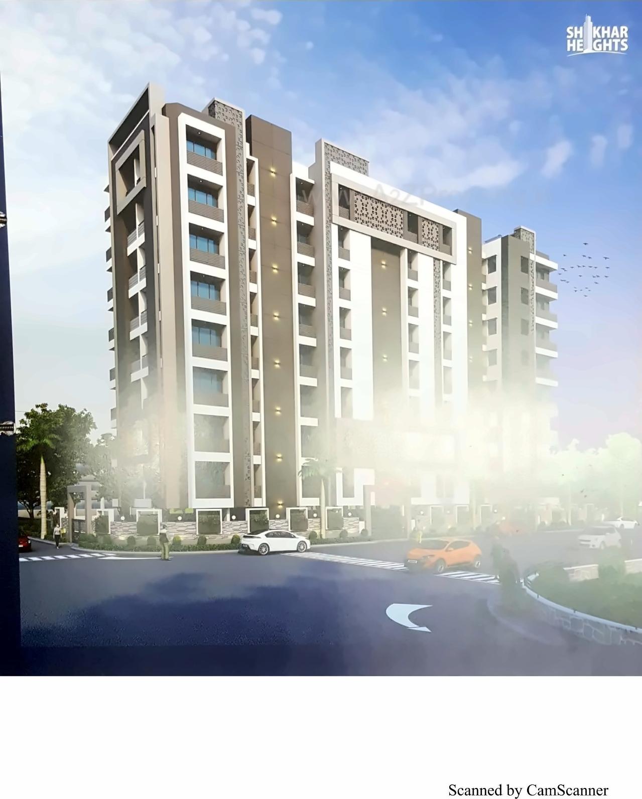 3D Elevation of real estate project Shikhar Heights located at Kangashiyali, Rajkot, Gujarat