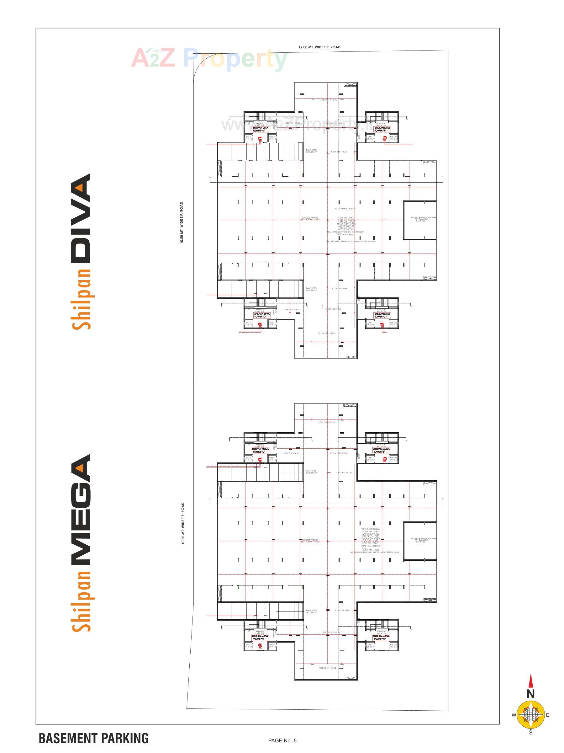 Layout of real estate project Shilpan Diva Mega located at Mavdi, Rajkot, Gujarat