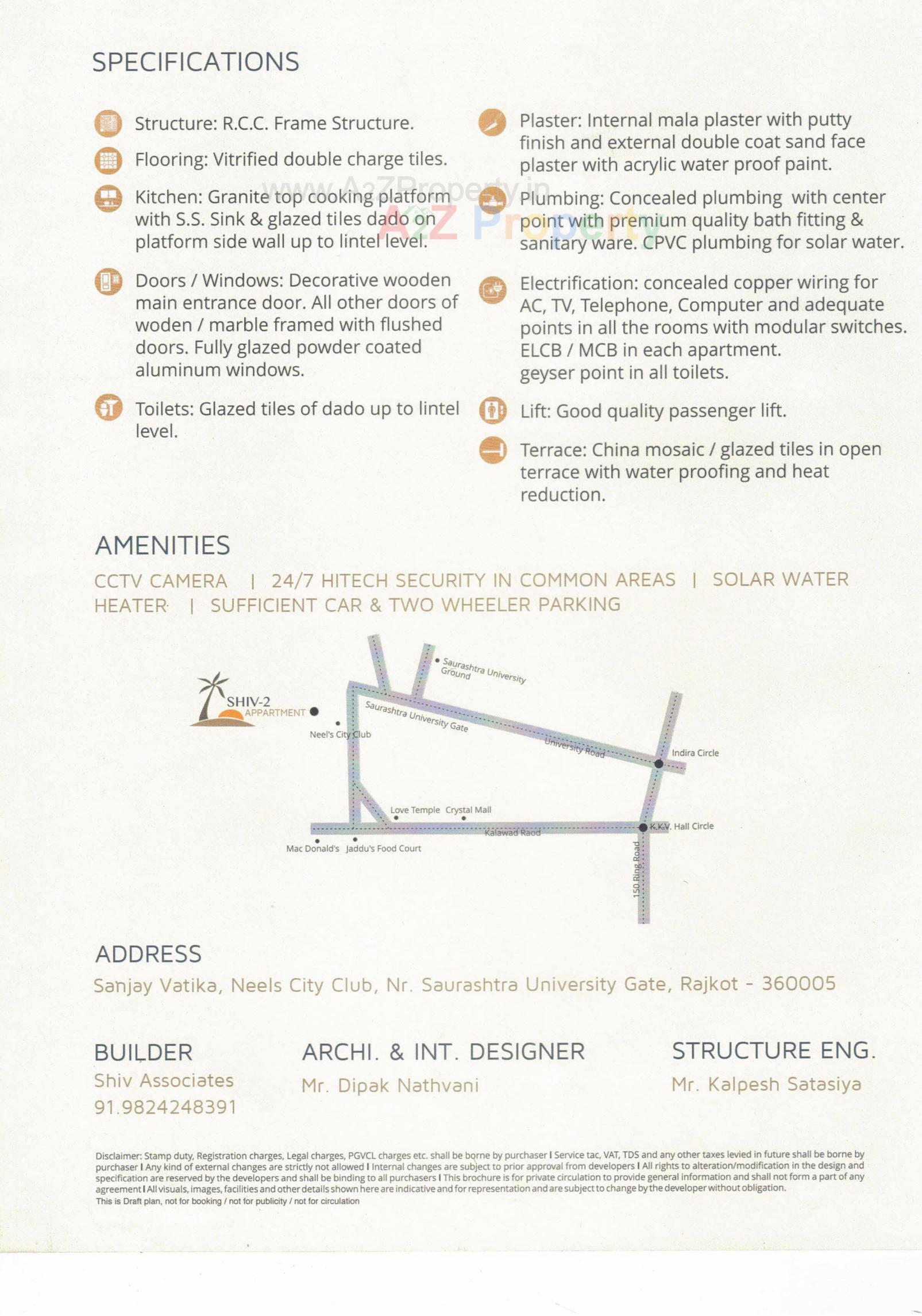  of real estate project Shiv Appartment located at Munjka, Rajkot, Gujarat