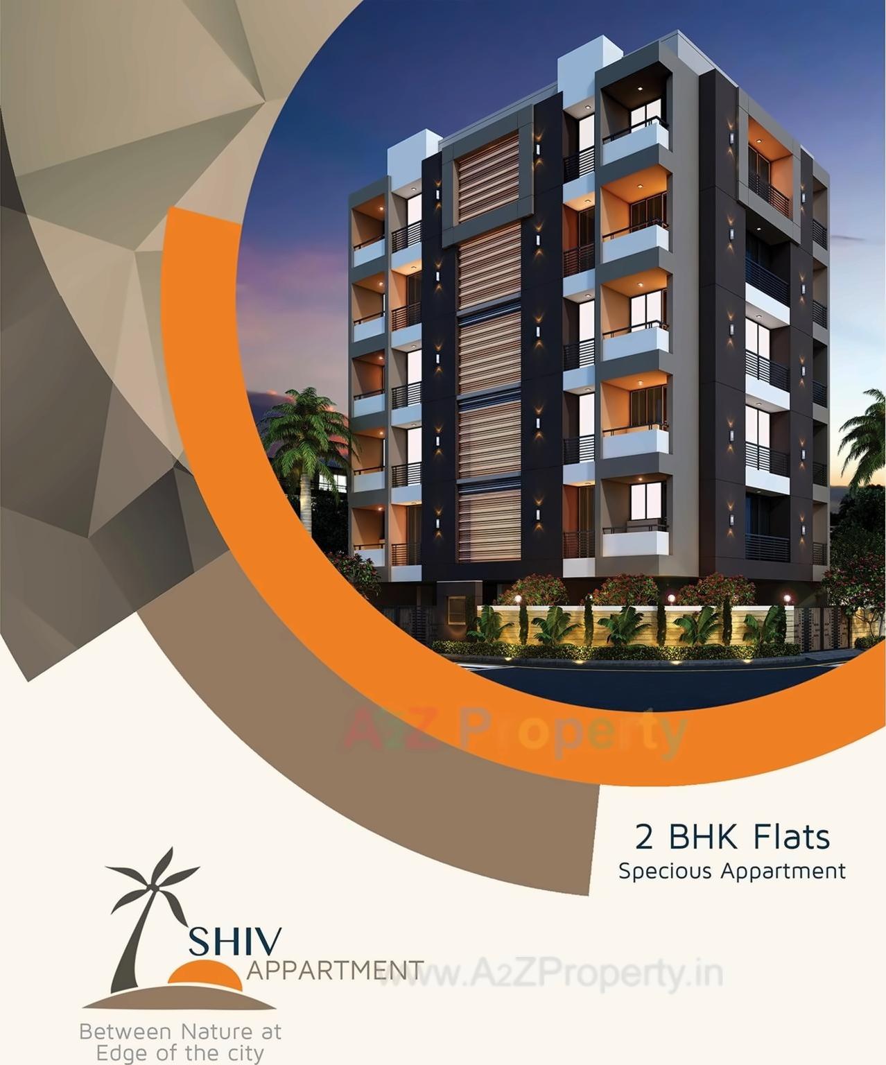 3D Elevation of real estate project Shiv Apartment located at Munjka, Rajkot, Gujarat