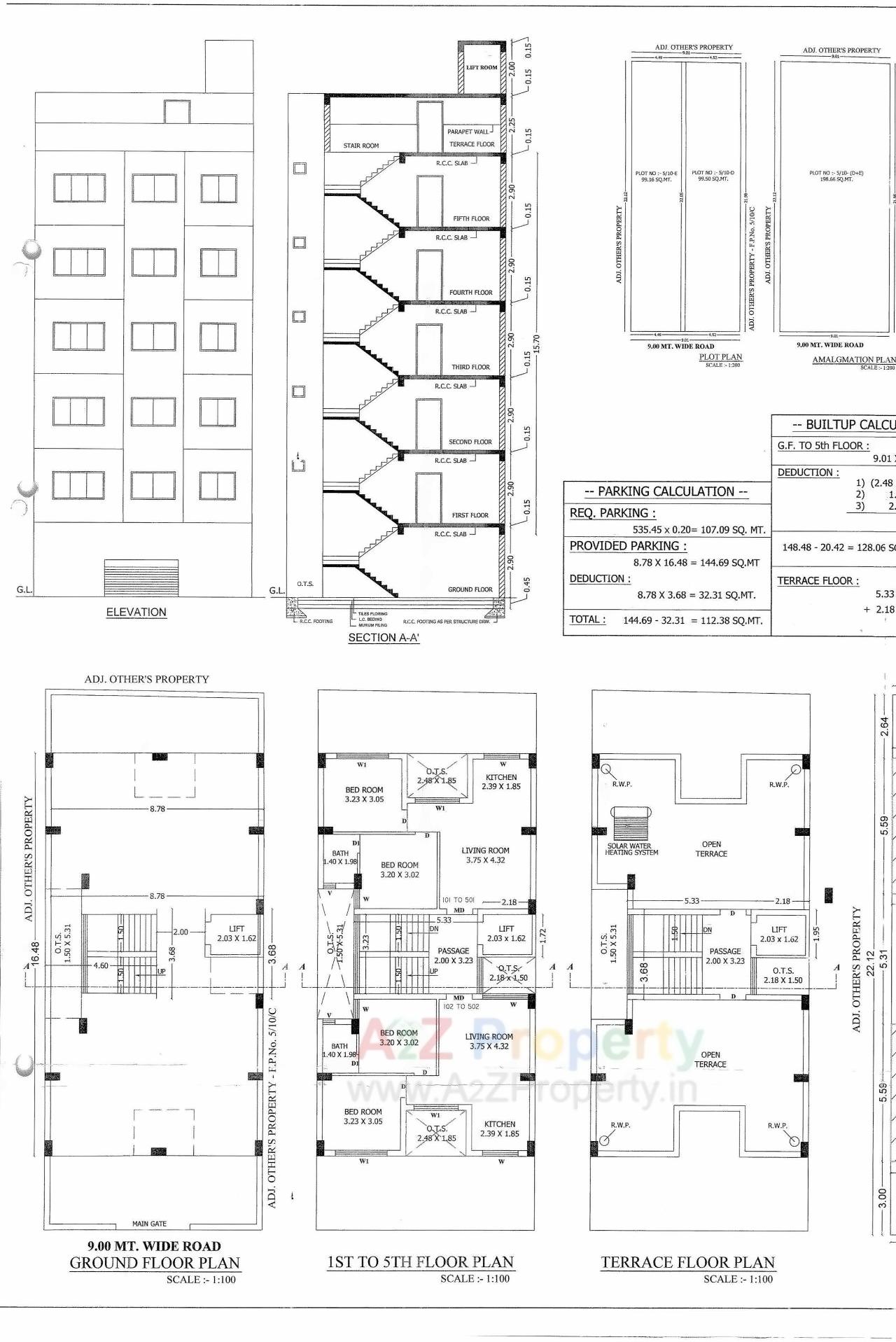 Layout of real estate project Shiv Appartment located at Mavdi, Rajkot, Gujarat