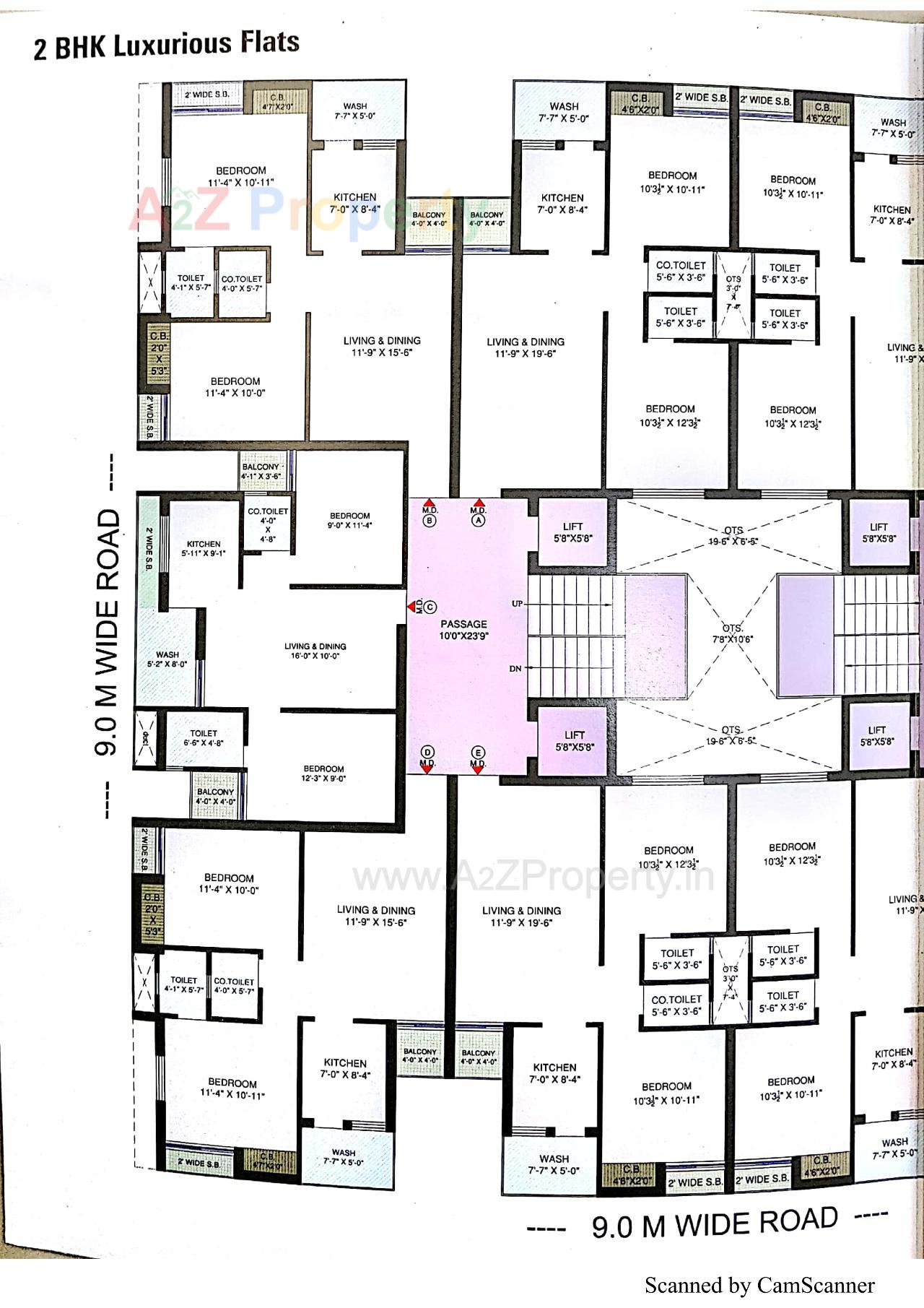 Layout of real estate project Shiv Sagar Appartment located at Madhapar, Rajkot, Gujarat