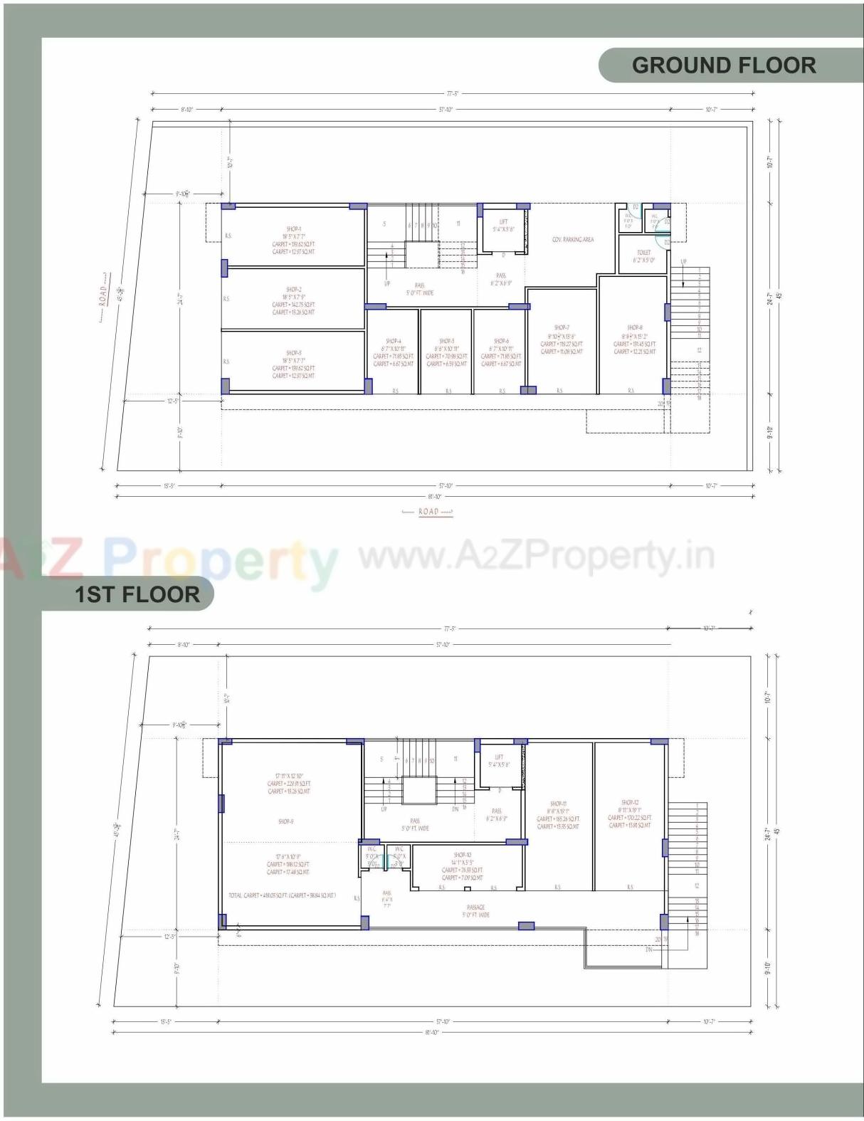 Layout of real estate project Shivalay Arcade located at Rajkot, Rajkot, Gujarat