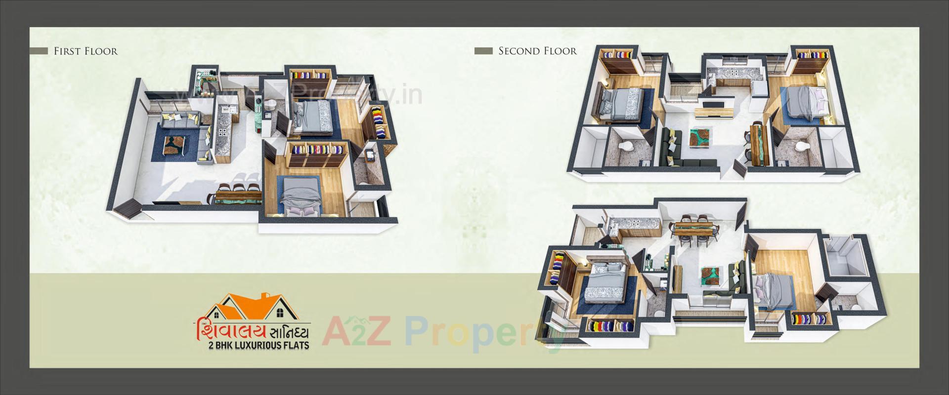 Layout of real estate project Shivalay Sanidhya located at Rajkot, Rajkot, Gujarat